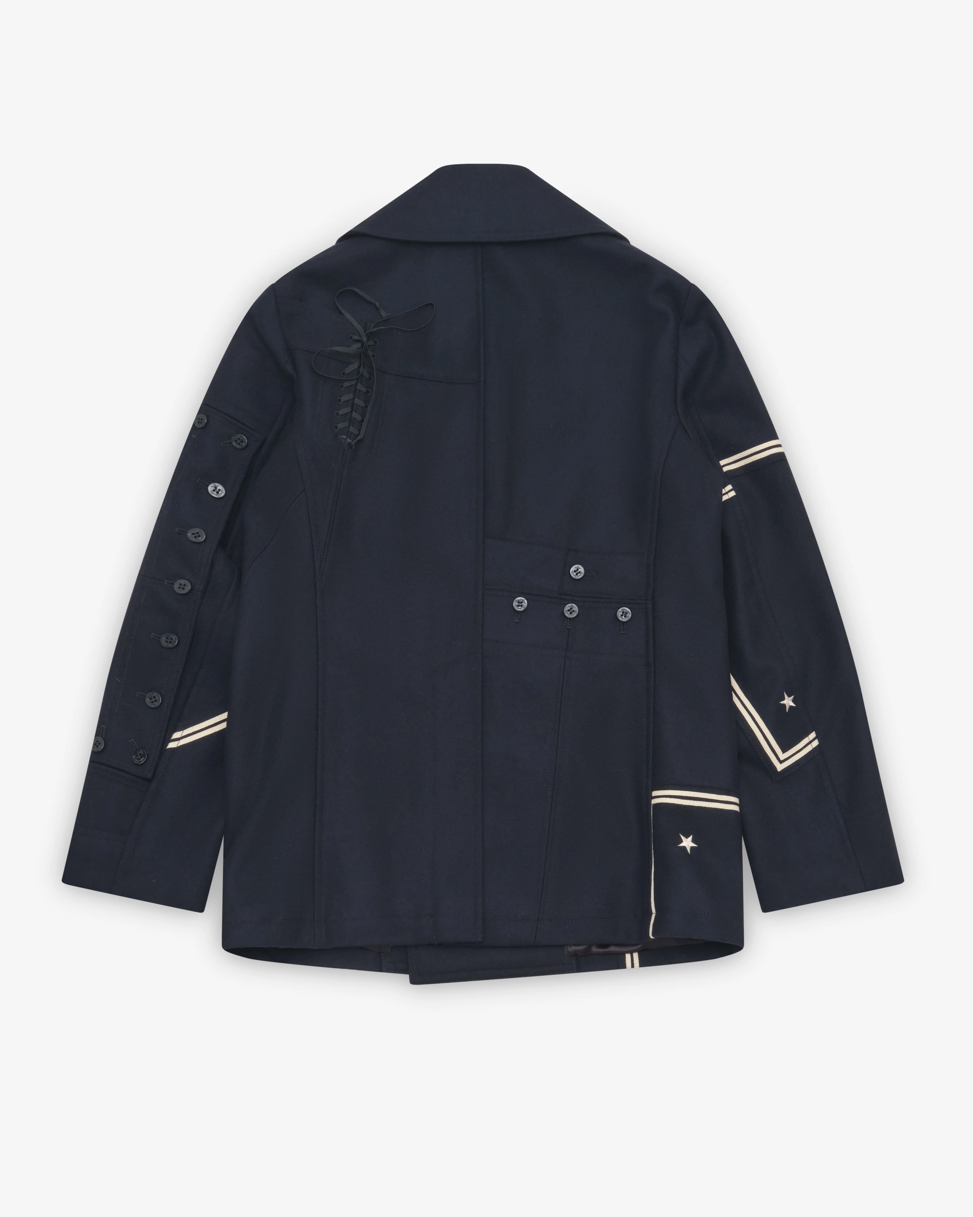 Junya Watanabe MAN - Men's Needles Double Breasted Sailor Coat - (Navy)