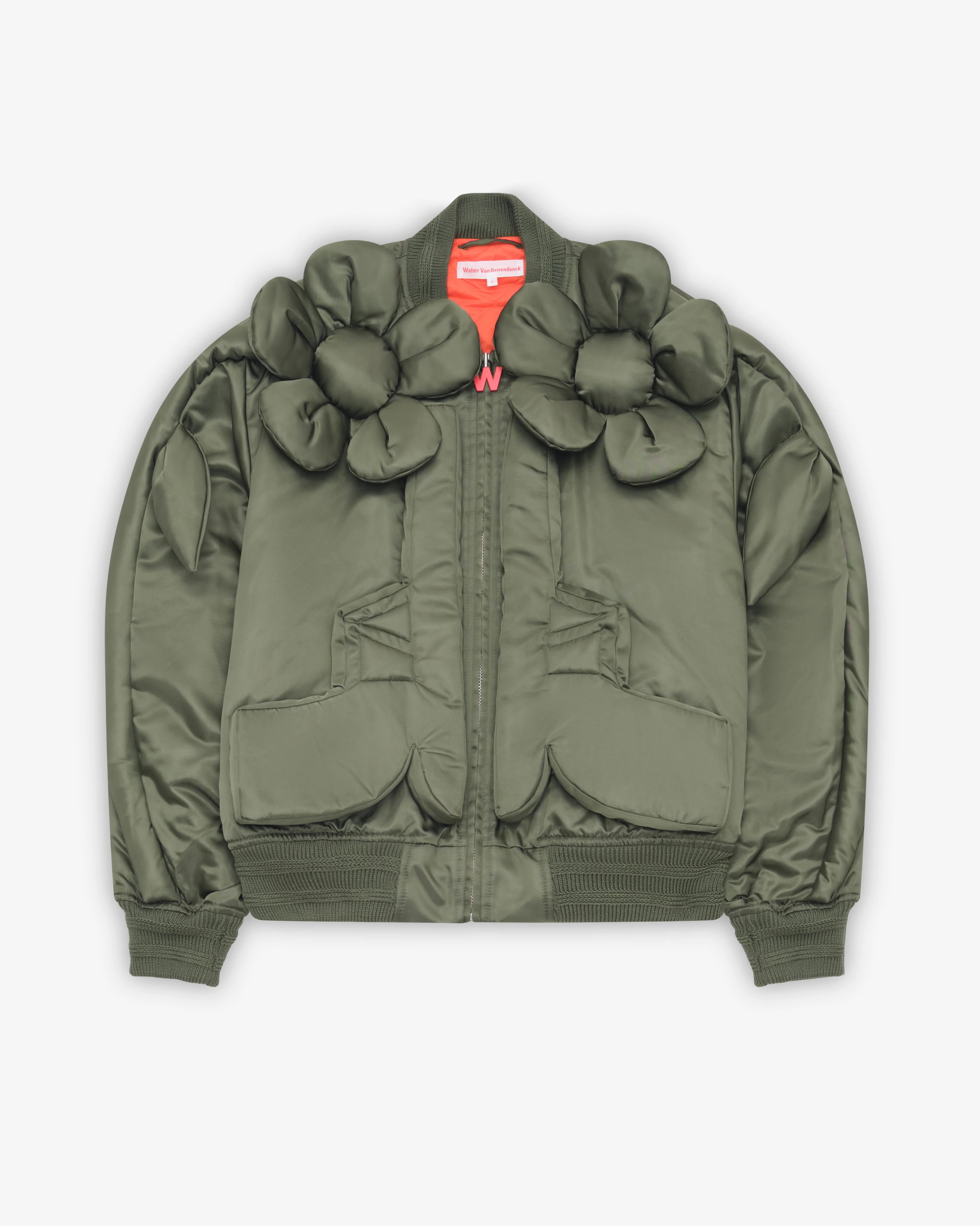 Walter Van Beirendonck - Men's Flower Power Bomber - (Military Green)