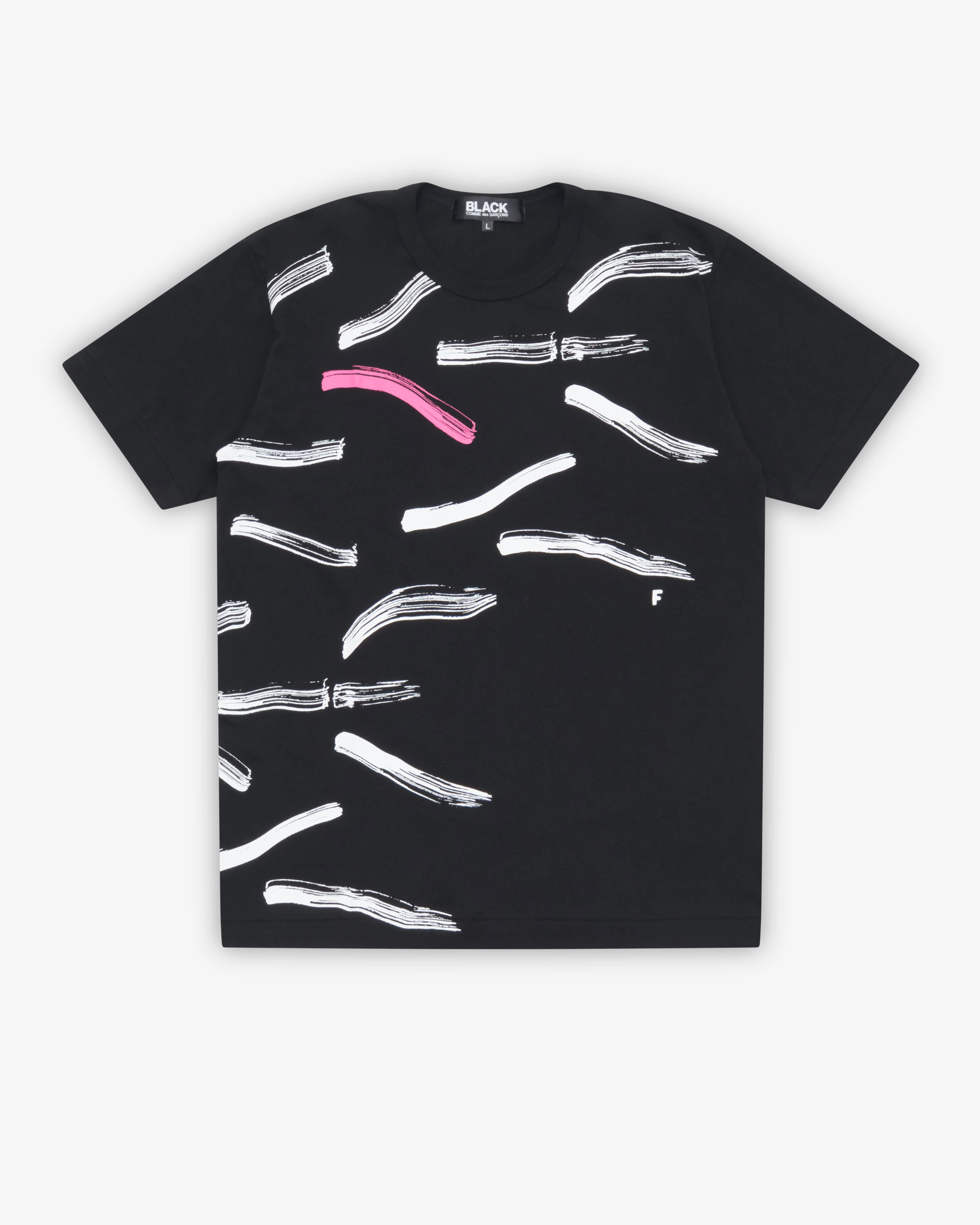 Black Comme des Garçons - Men's Paint Print T-Shirt - (Black)