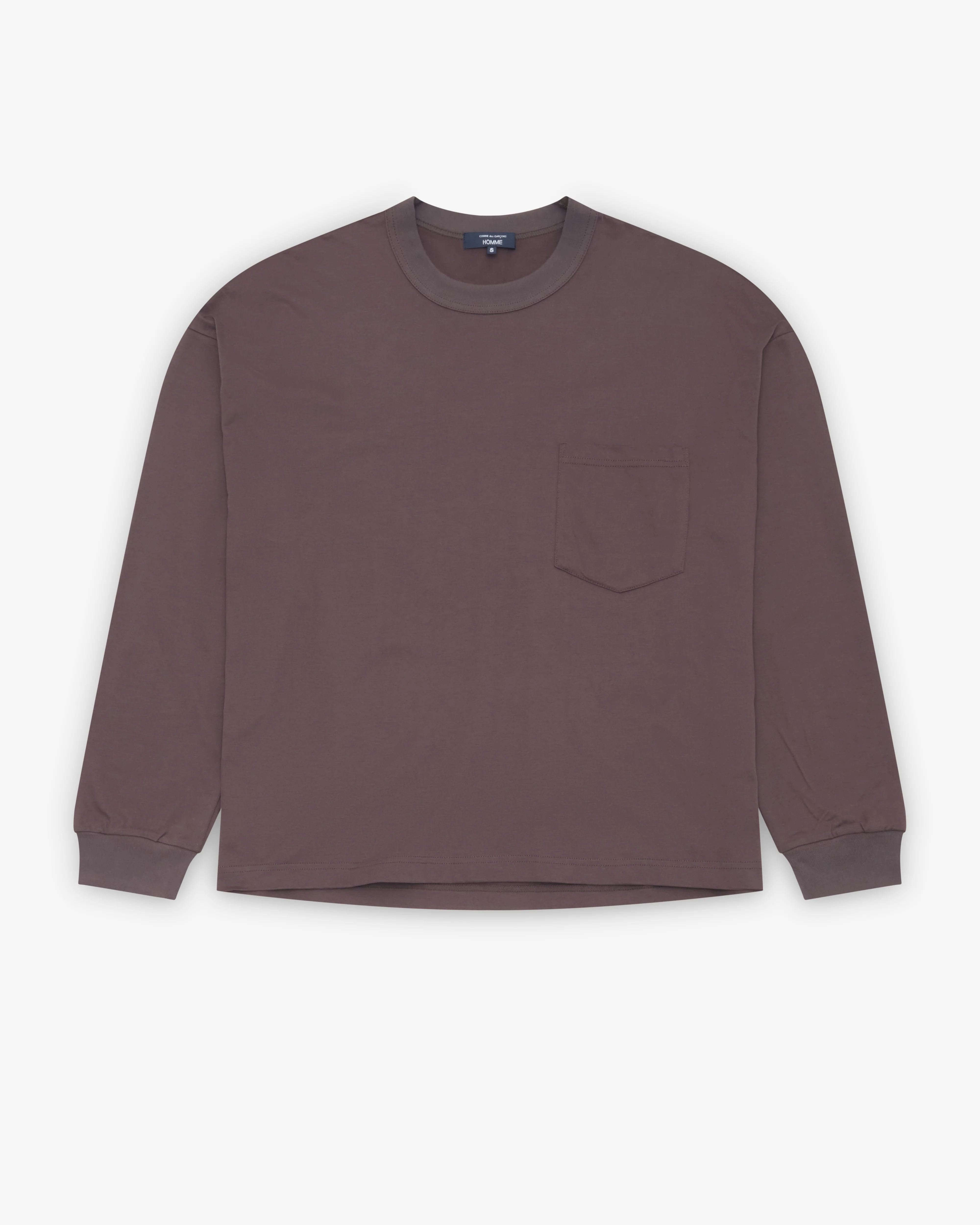 CDG Homme - Men's Long Sleeve Pocket T-Shirt - (Mocha)