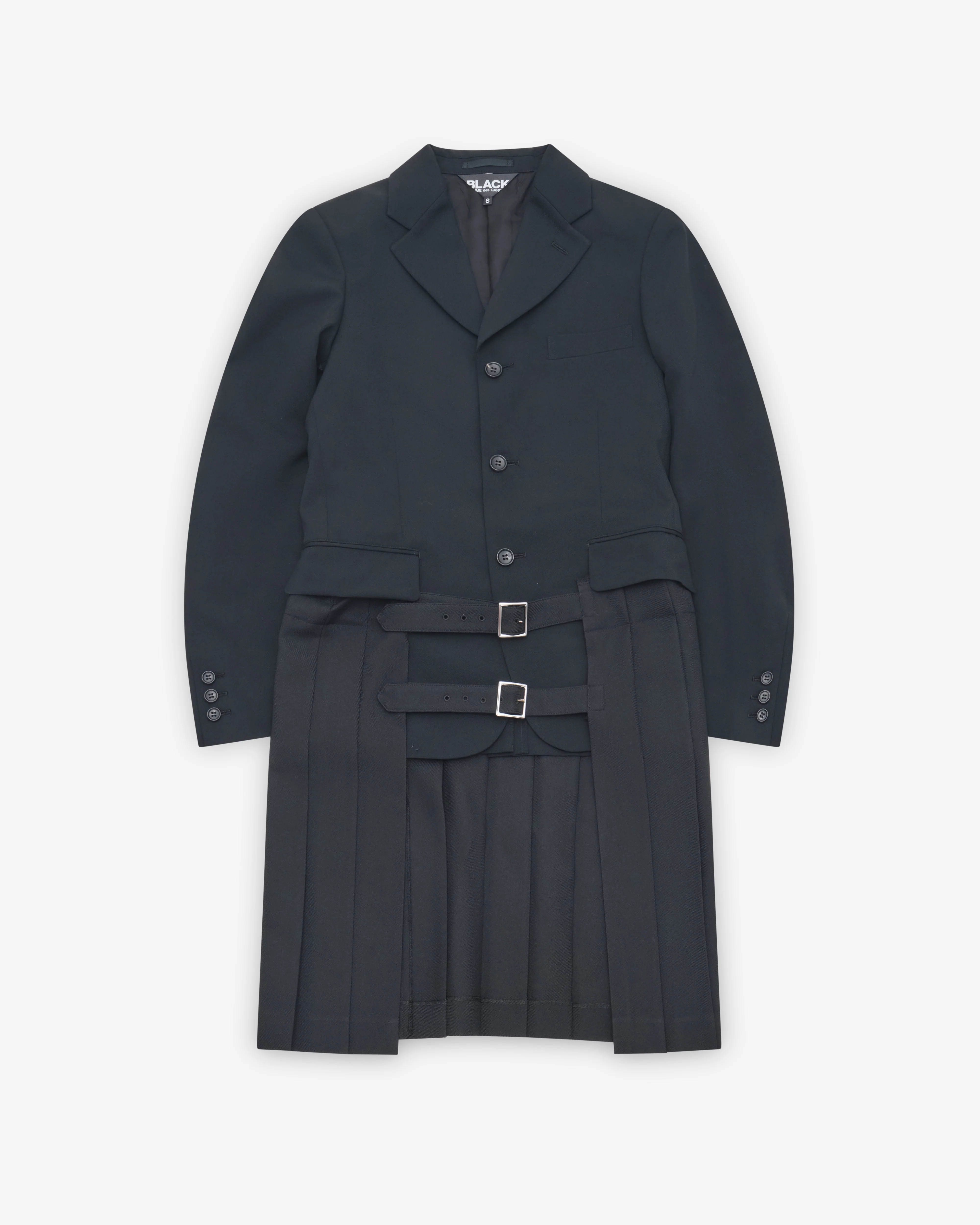 Black Comme des Garçons - Pleated Skirt Trench Jacket - (Black)