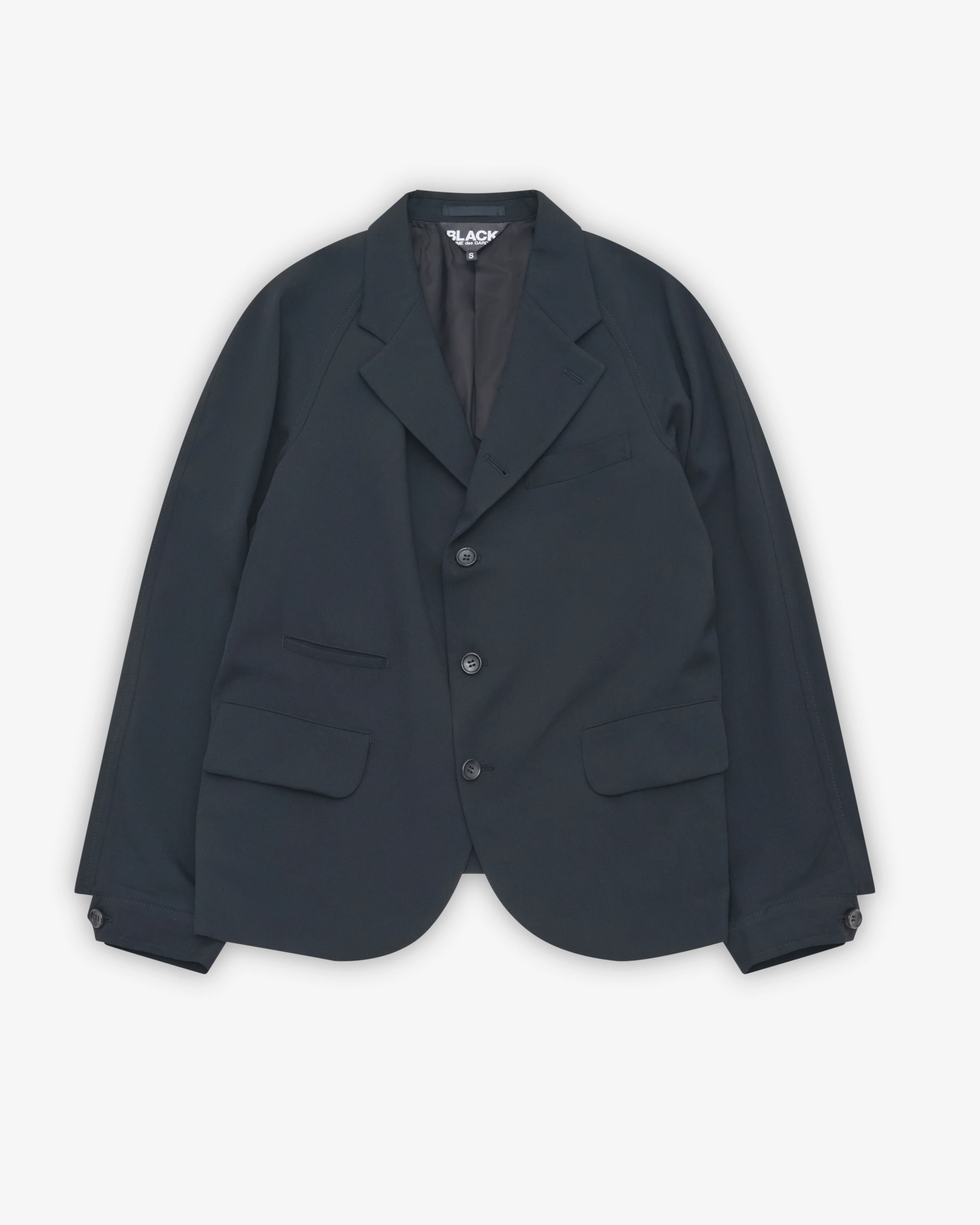 Black Comme des Garçons - Single Breasted Wool Jacket - (Black)