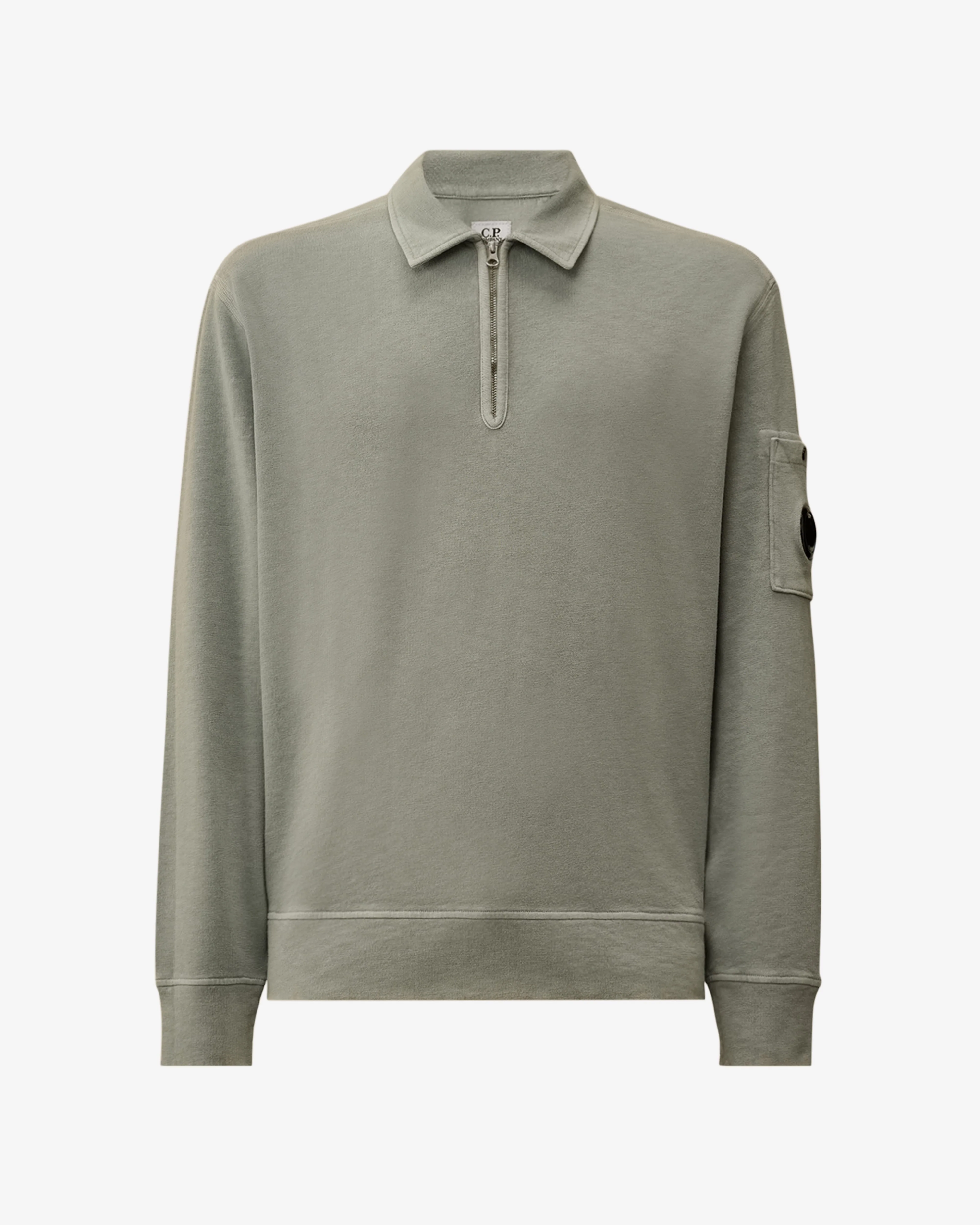 C.P. Company - Men's Malfilè Fleece Lens Half Zip Sweatshirt - (Silver Blue)