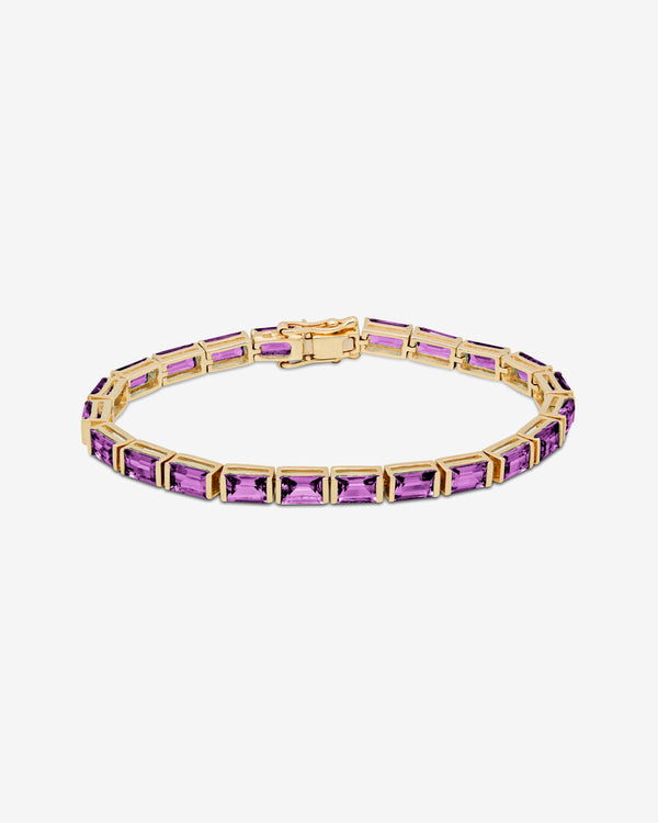 Kolours - Baguette Amethyst Bracelet - (Amethyst)