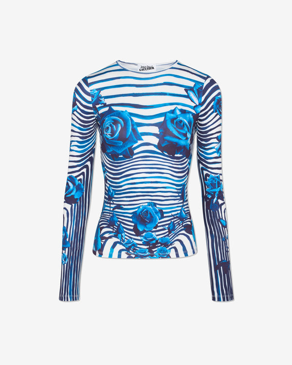 Jean Paul Gaultier - Women
s Jersey Top - (White/Navy)