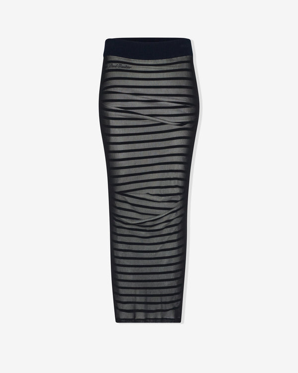 Jean Paul Gaultier - Women
s Ribbed Mariniere Long Skirt - (Navy/White)