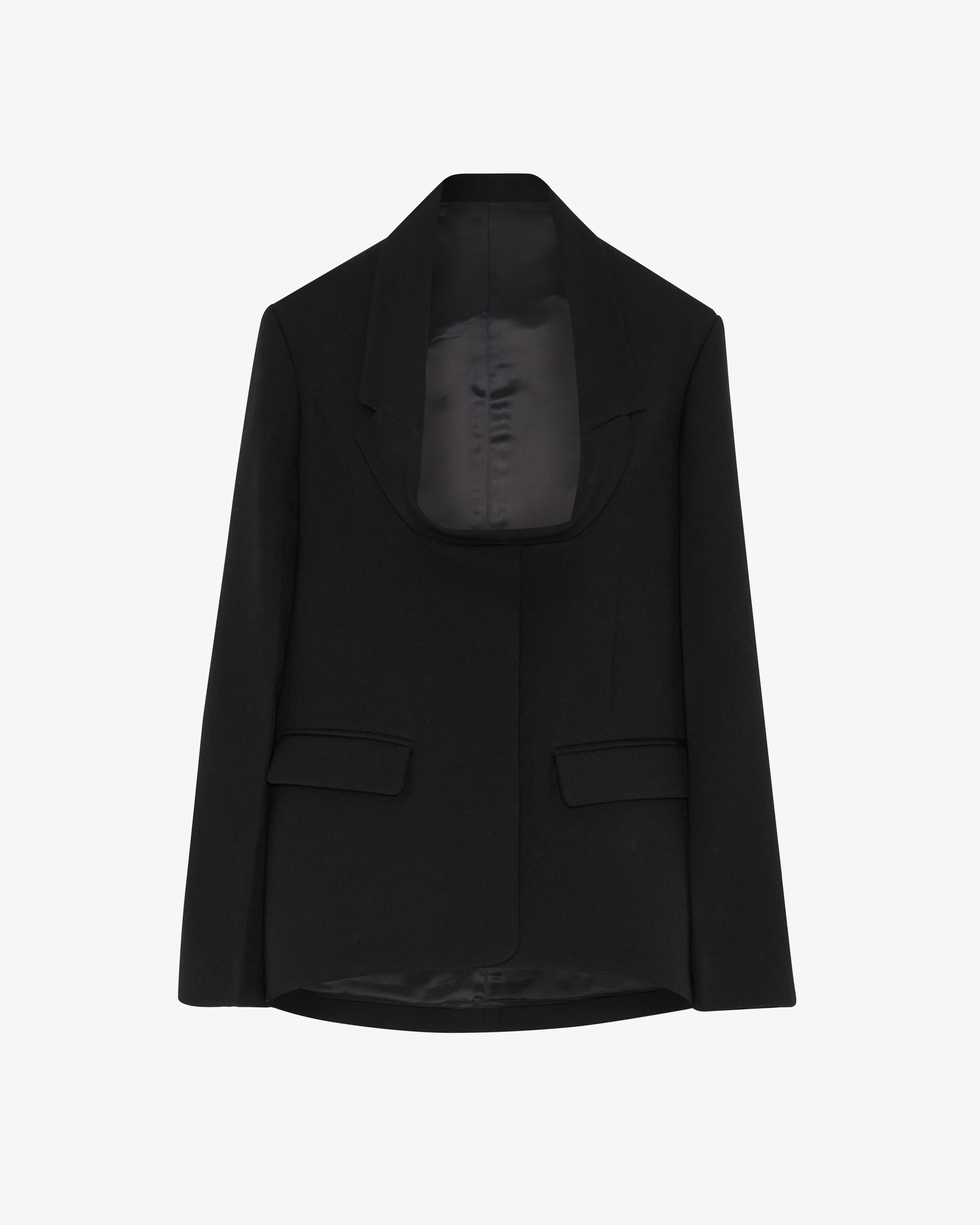 Jean Paul Gaultier - Women's Reversed Collar Boxy Jacket - (Black)