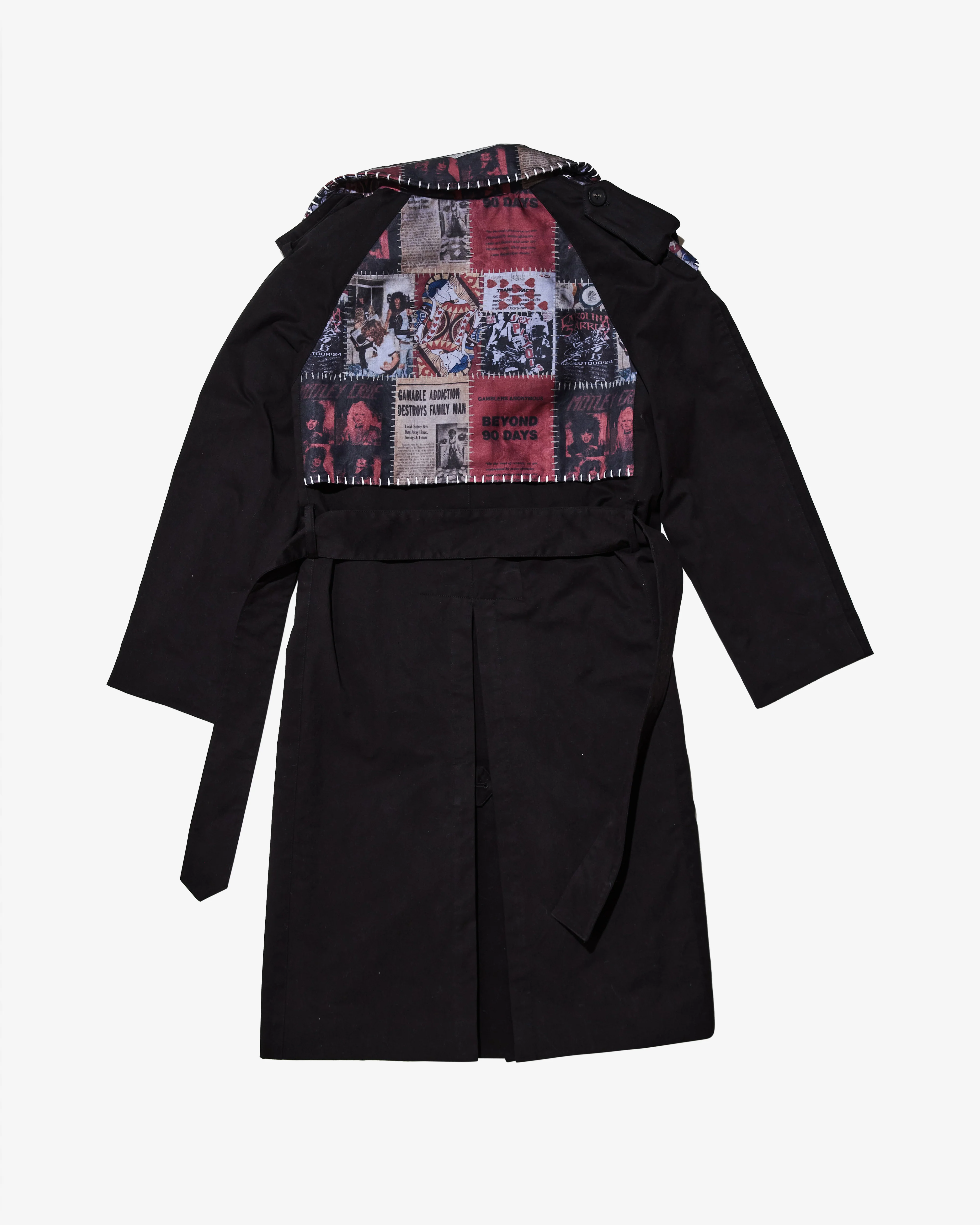 Carolina Sarria - Men's No Future Trench Coat - (Black)