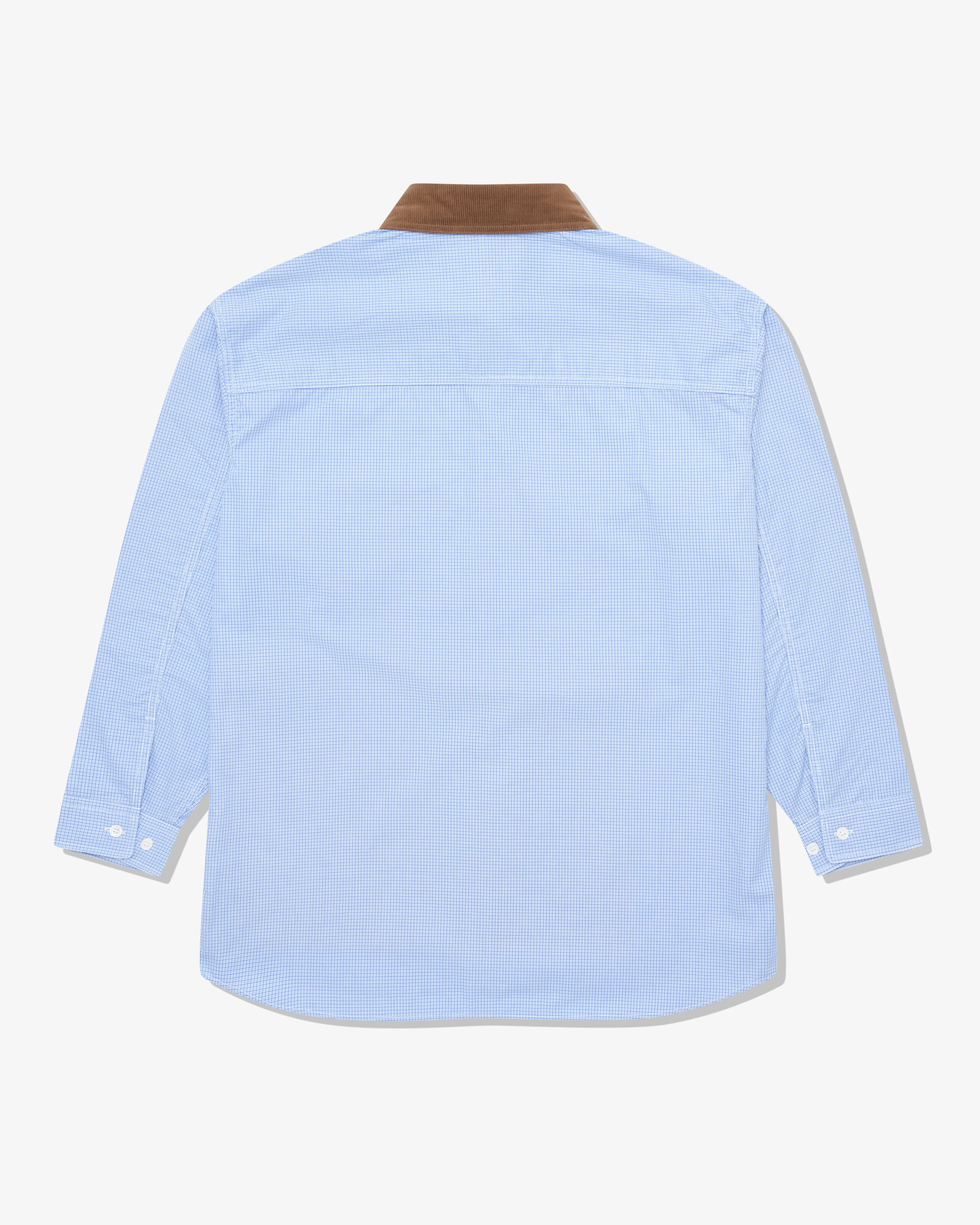 CDG Homme - Men's Contrast Collar Shirt - (Navy/Brown)