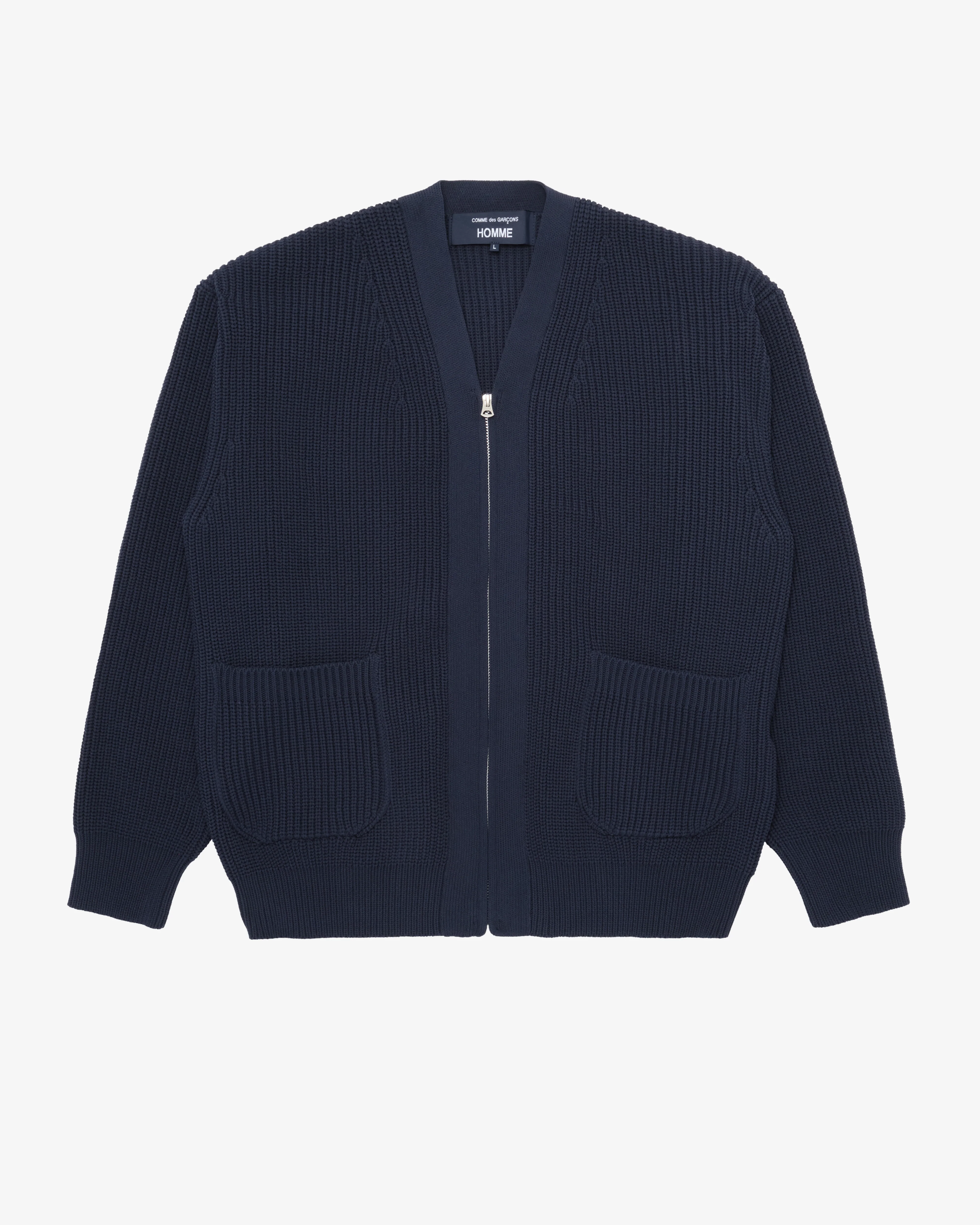 CDG Homme - Men's Zip-Up Cardigan - (Navy)