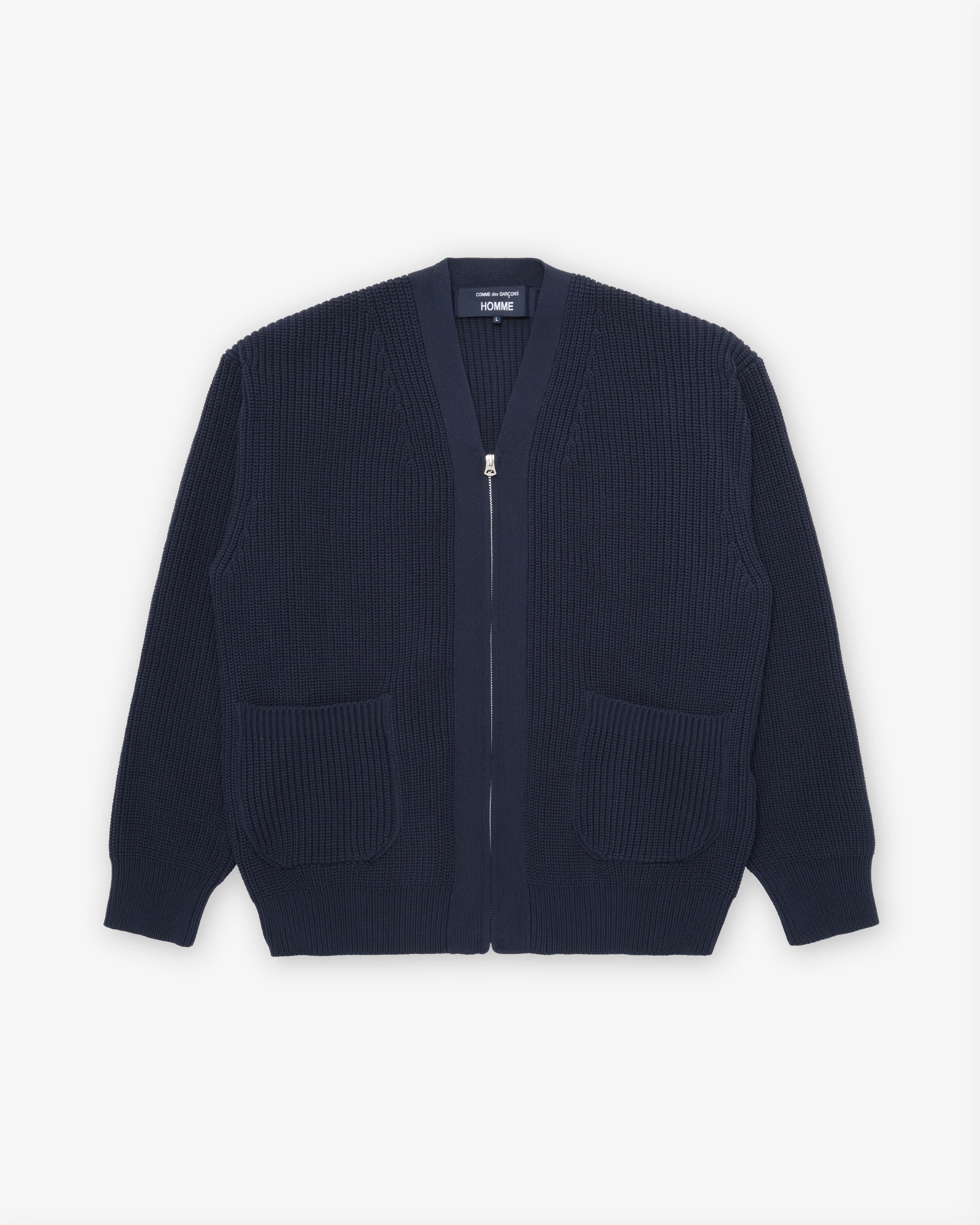 CDG Homme - Men's Zip-Up Cardigan - (Navy)