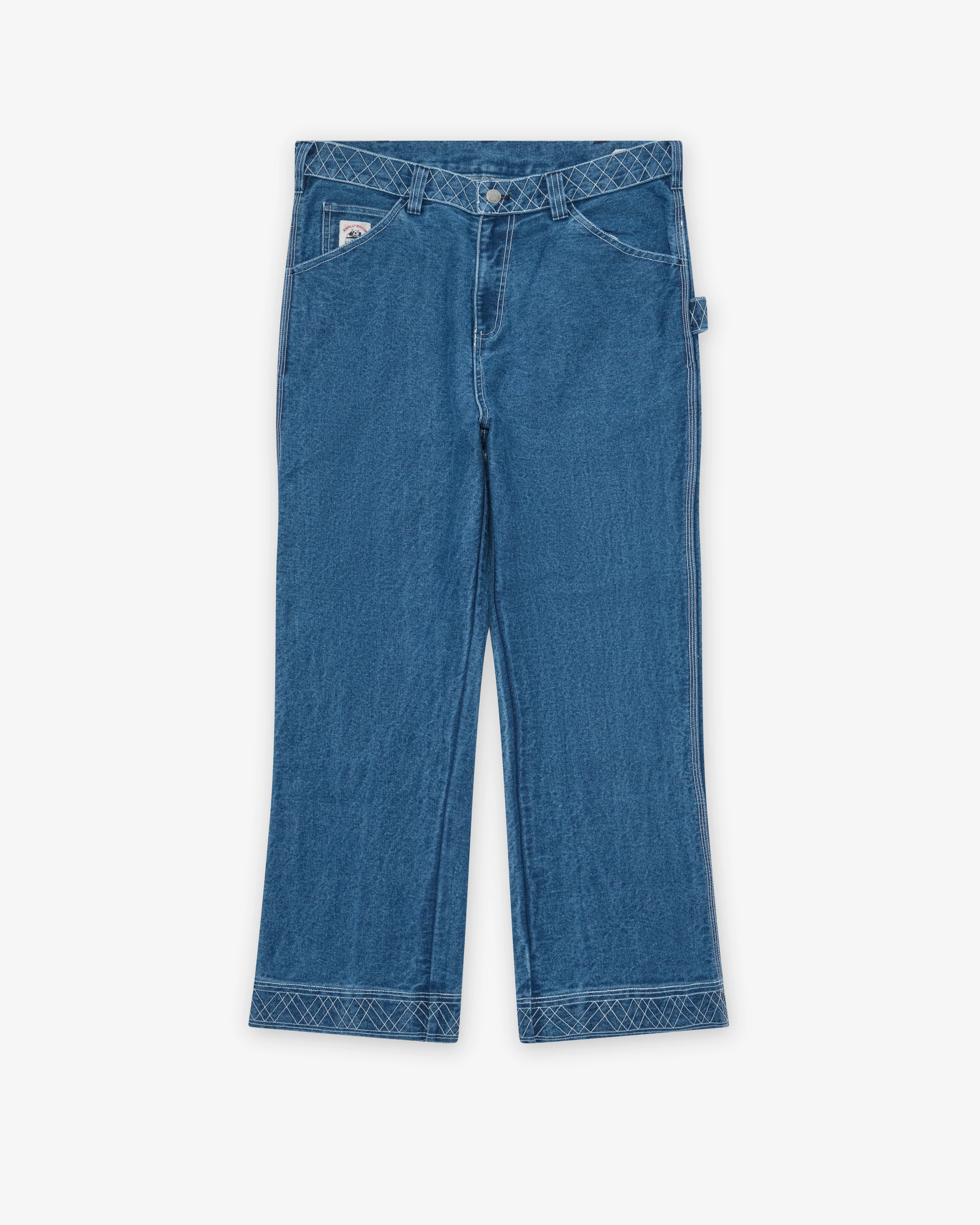 Bode - Men's Embroidered Denim Trousers - (Indigo)