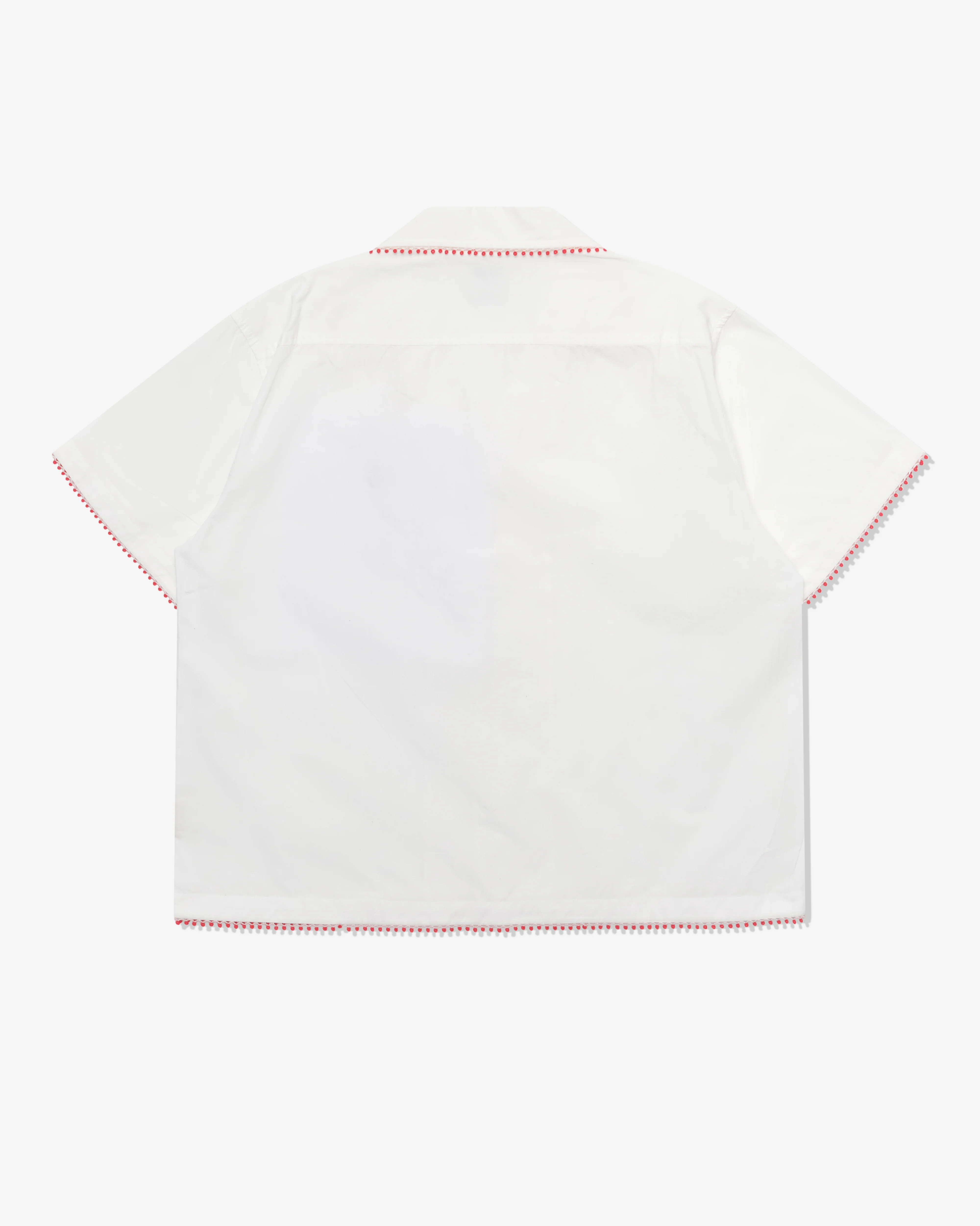 Bode - Men's Redbud Short Sleeve Shirt - (White)