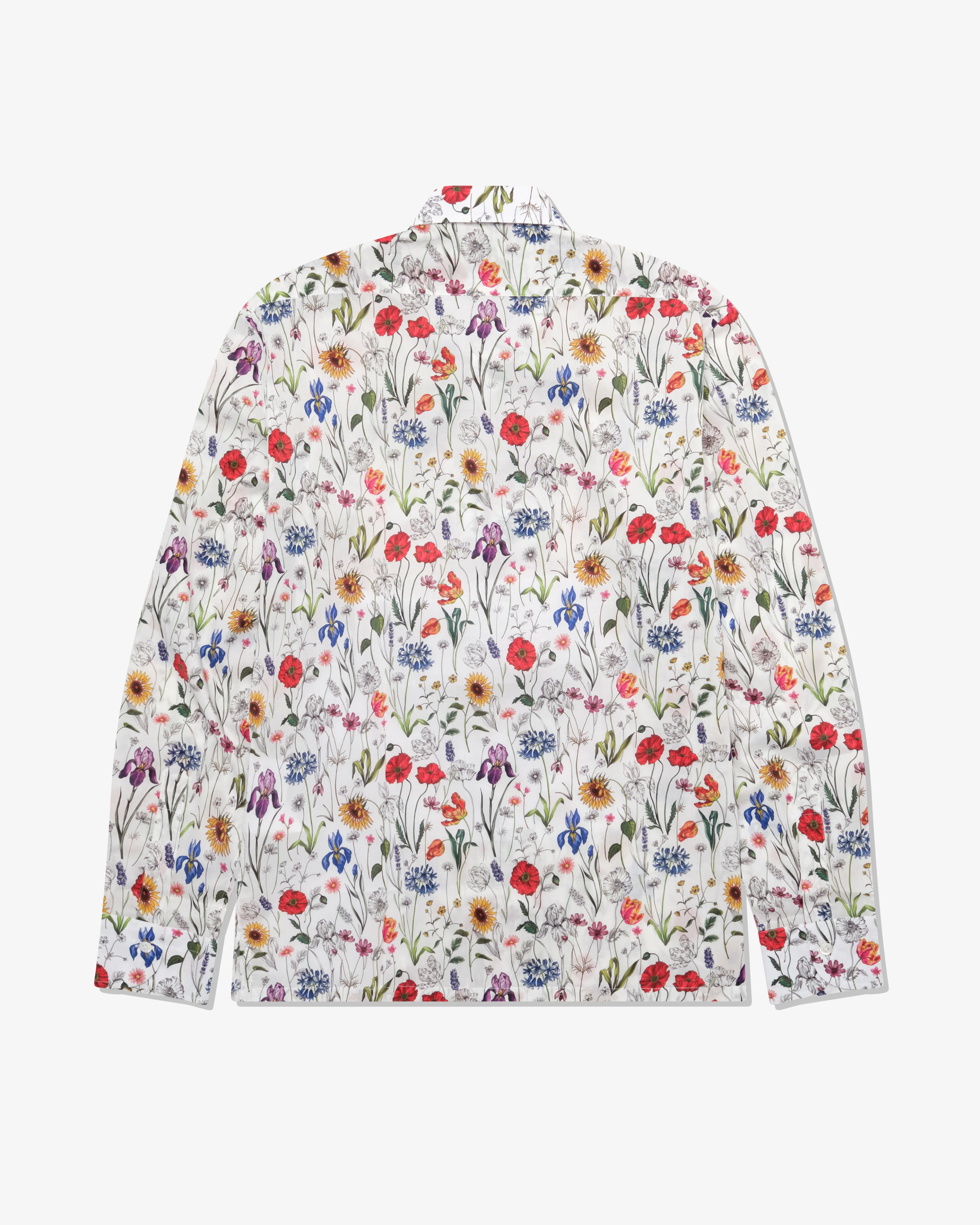 Junya Watanabe Man - Men's Floral Shirt - (White/Red/Purple)