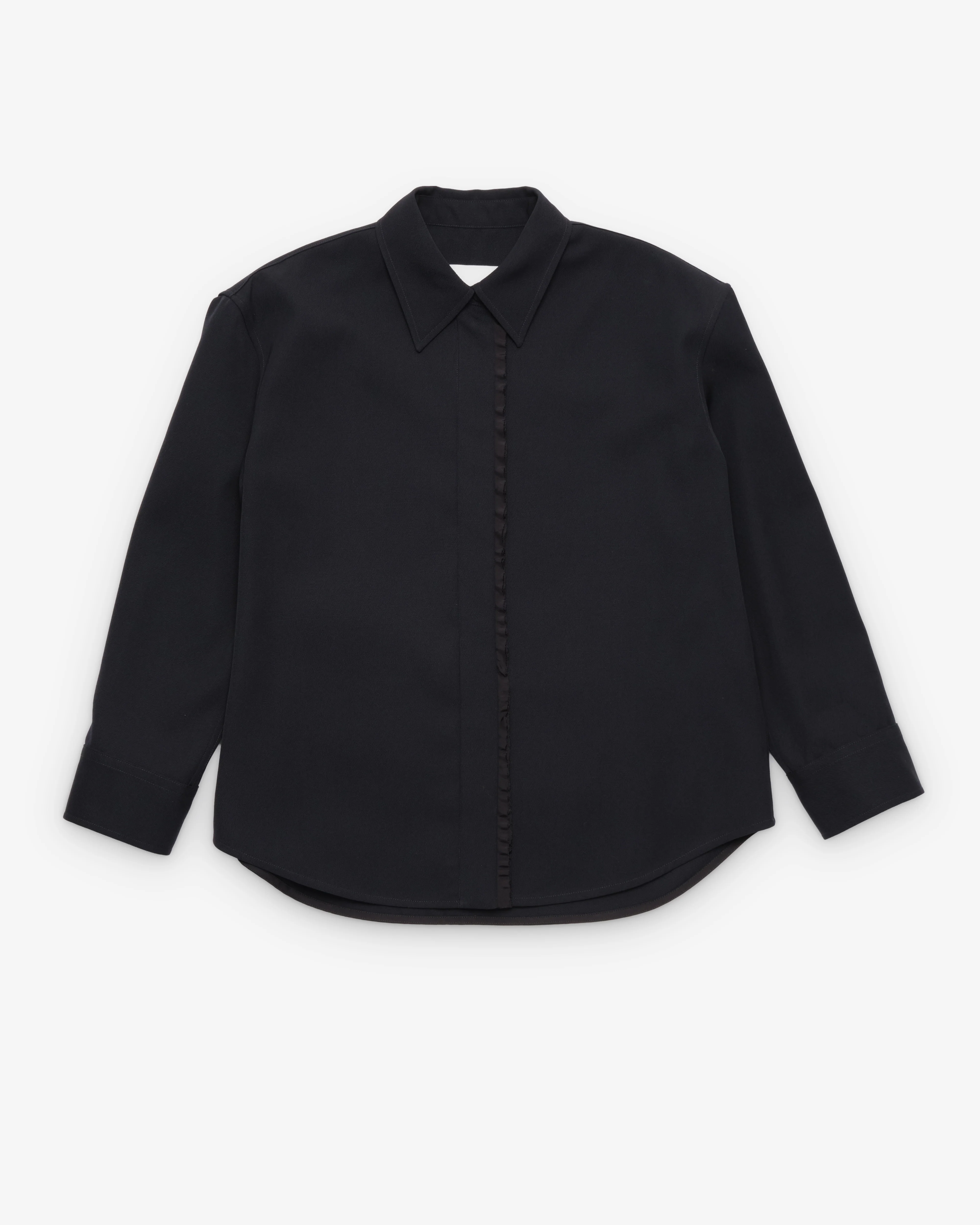 Jil Sander - Women's Ruffled Placket Shirt - (Navy)