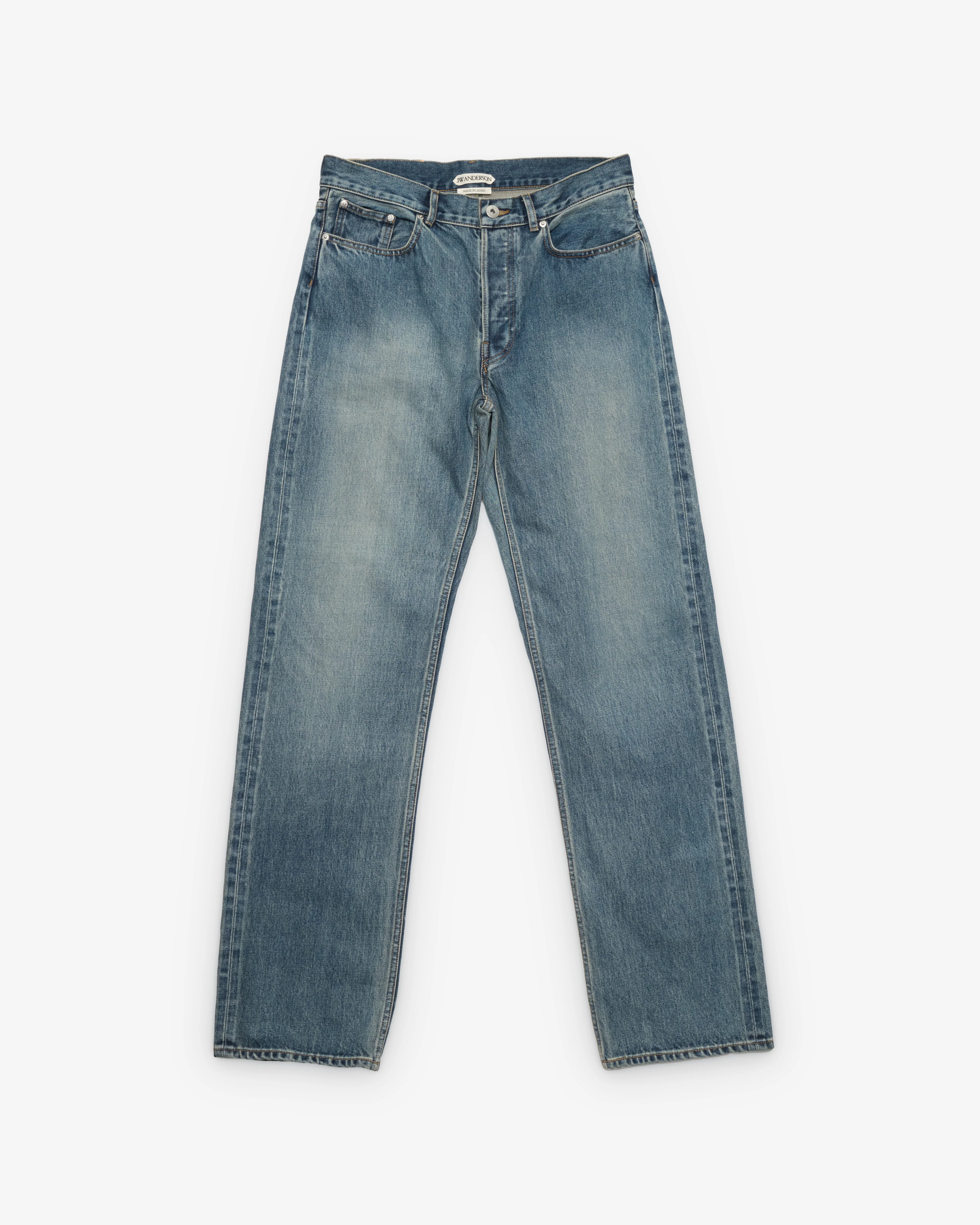 JW Anderson - Men's Straight Leg Jeans - (Mid Blue)