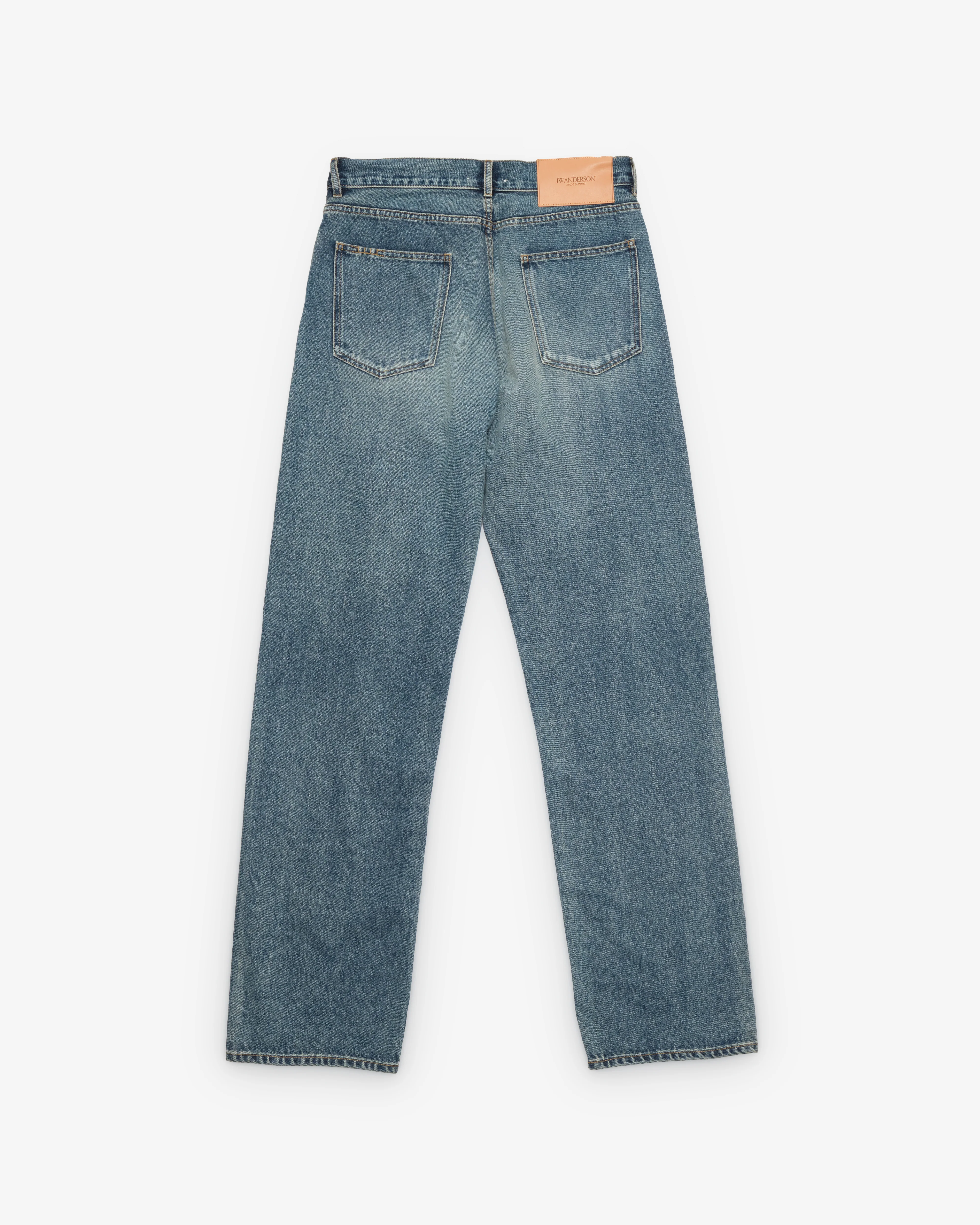 JW Anderson - Men's Straight Leg Jeans - (Mid Blue)