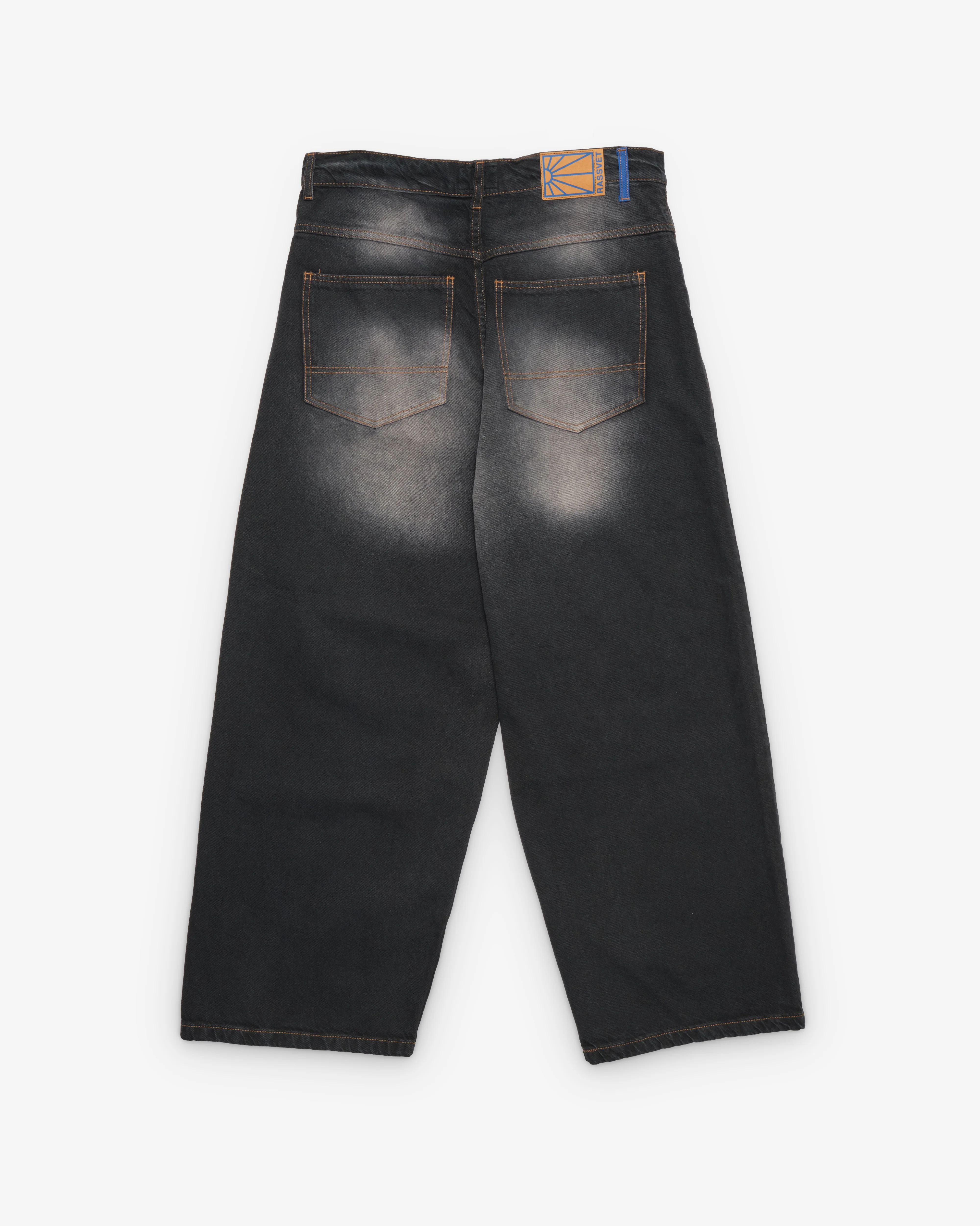Rassvet - Men's Sun Dyed Baggy Denim Pants - (Black)