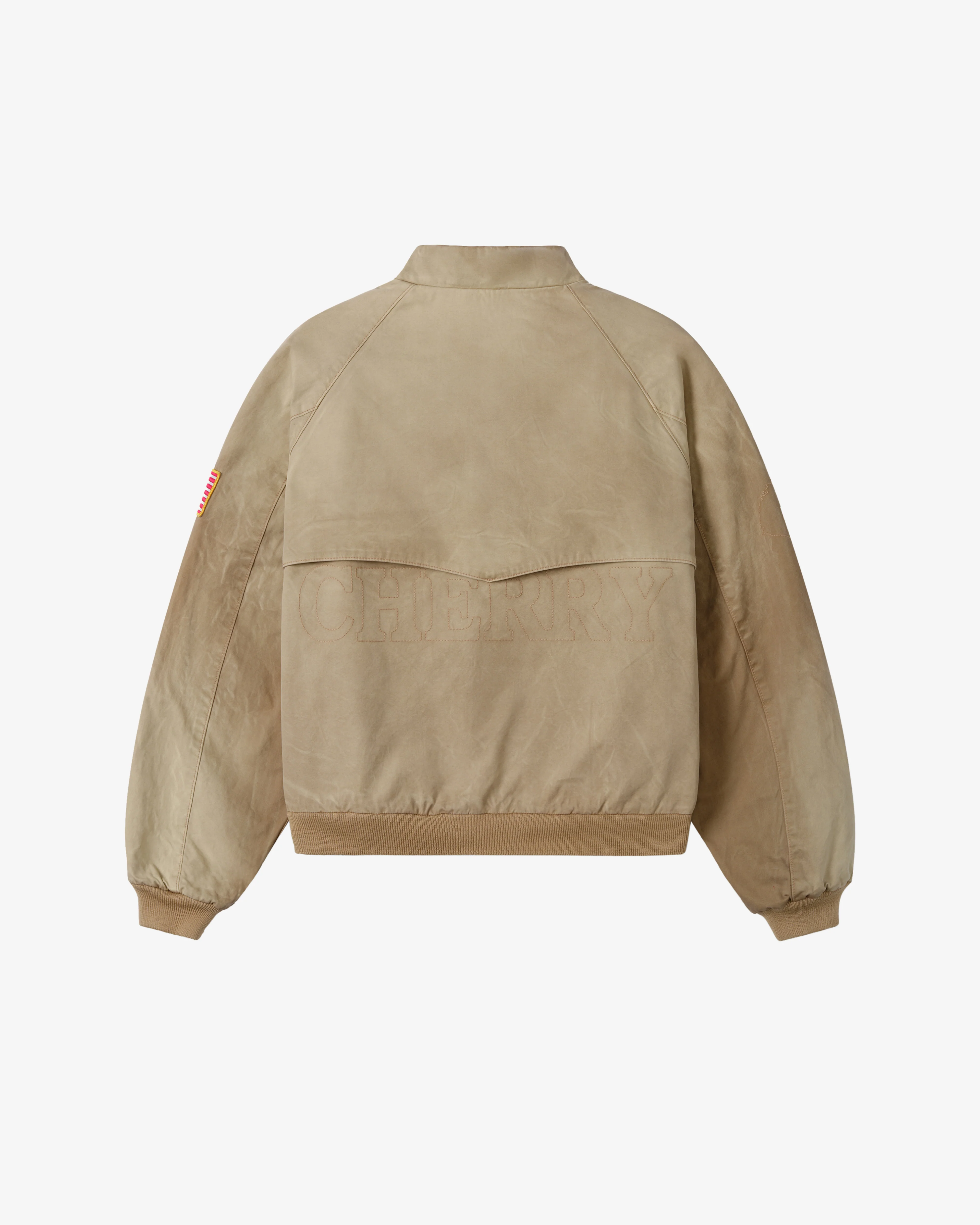 Cherry Los Angeles - Men's Sun Faded Championship Jacket - (Tan) view 2, Click to Zoom in