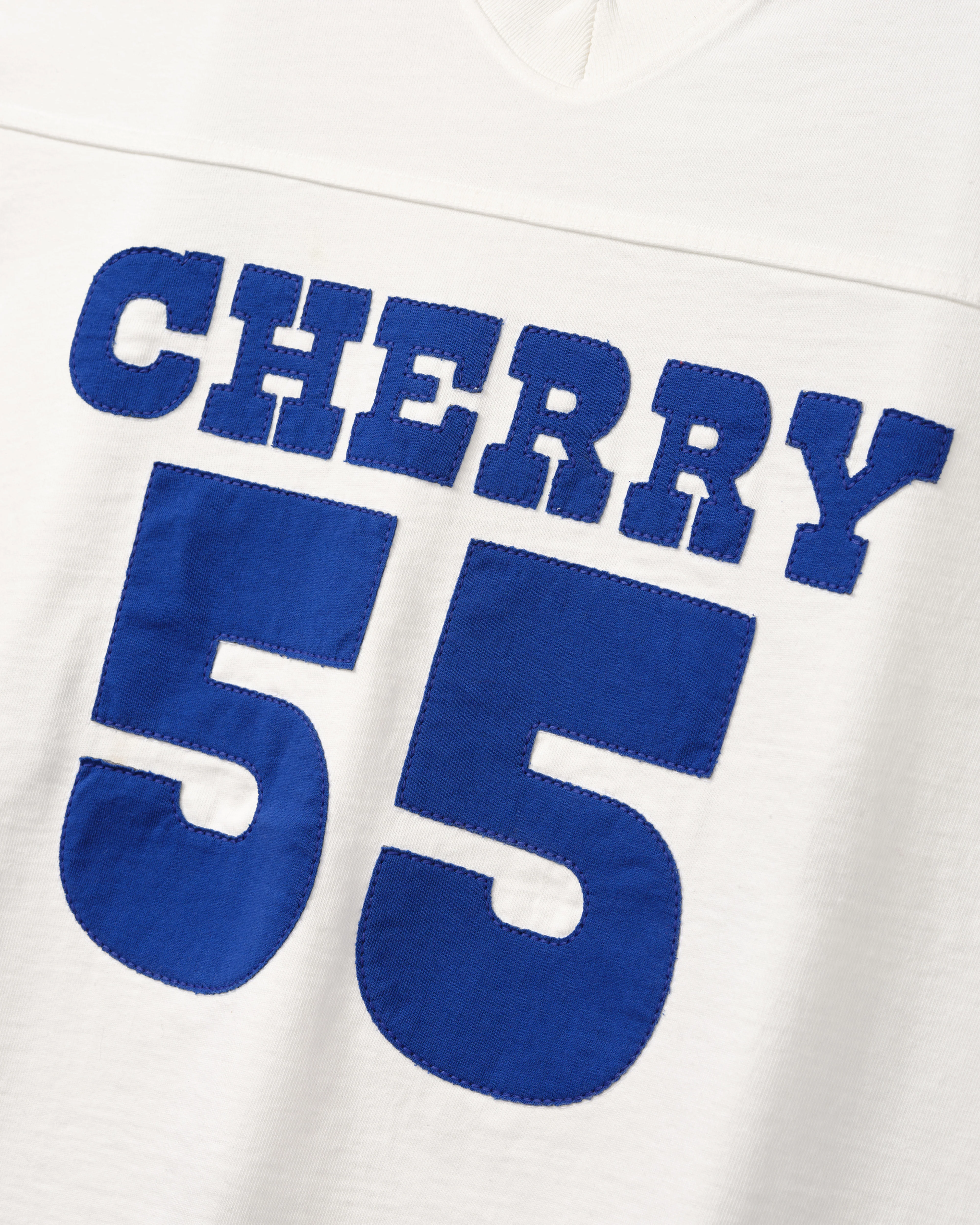 Cherry Los Angeles - Men's Appliqué Football Jersey - (Vintage White) view 3, Click to Zoom in