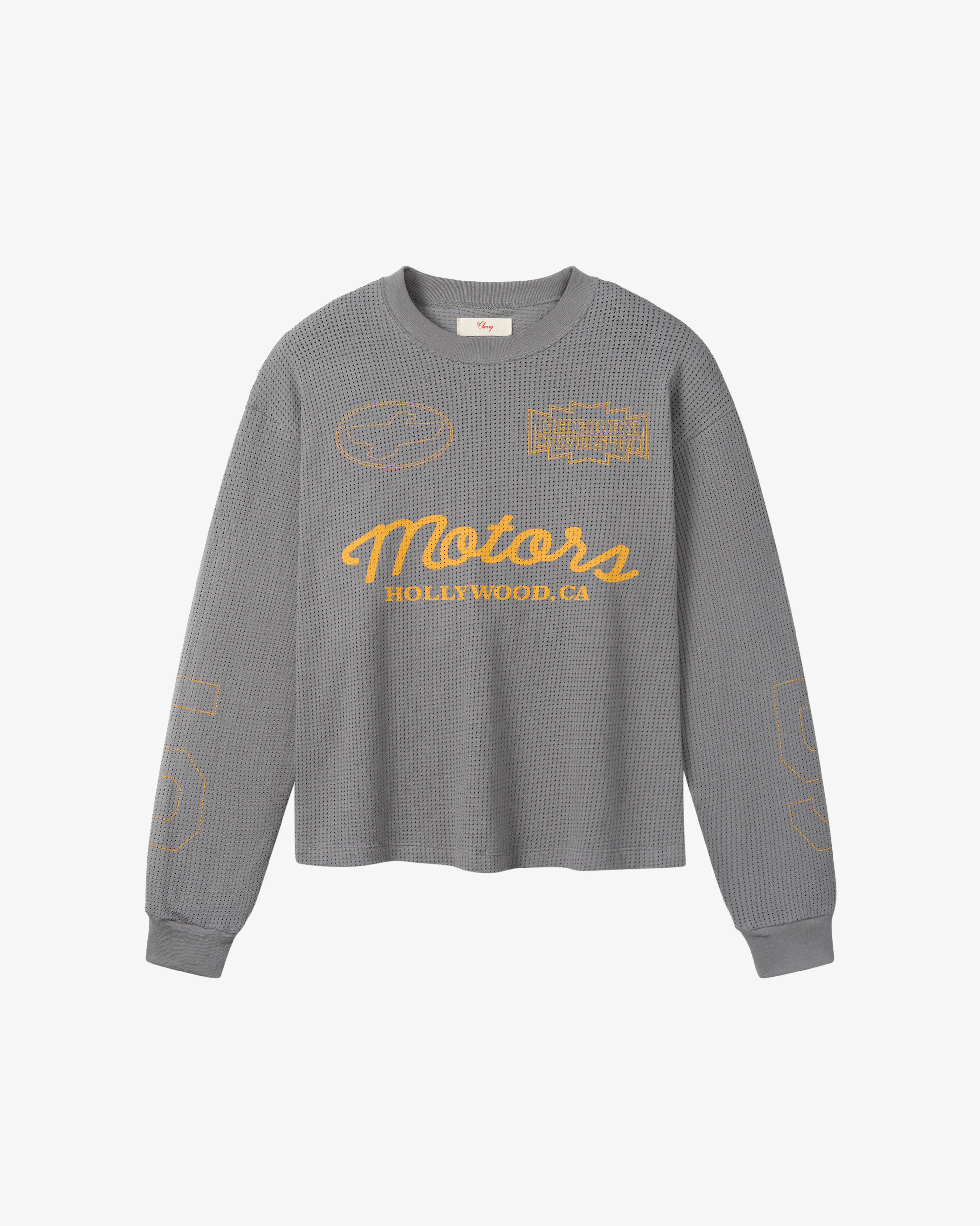Cherry Los Angeles - Mesh Motors Long Sleeve - (Charcoal) view 1, Click to Zoom in
