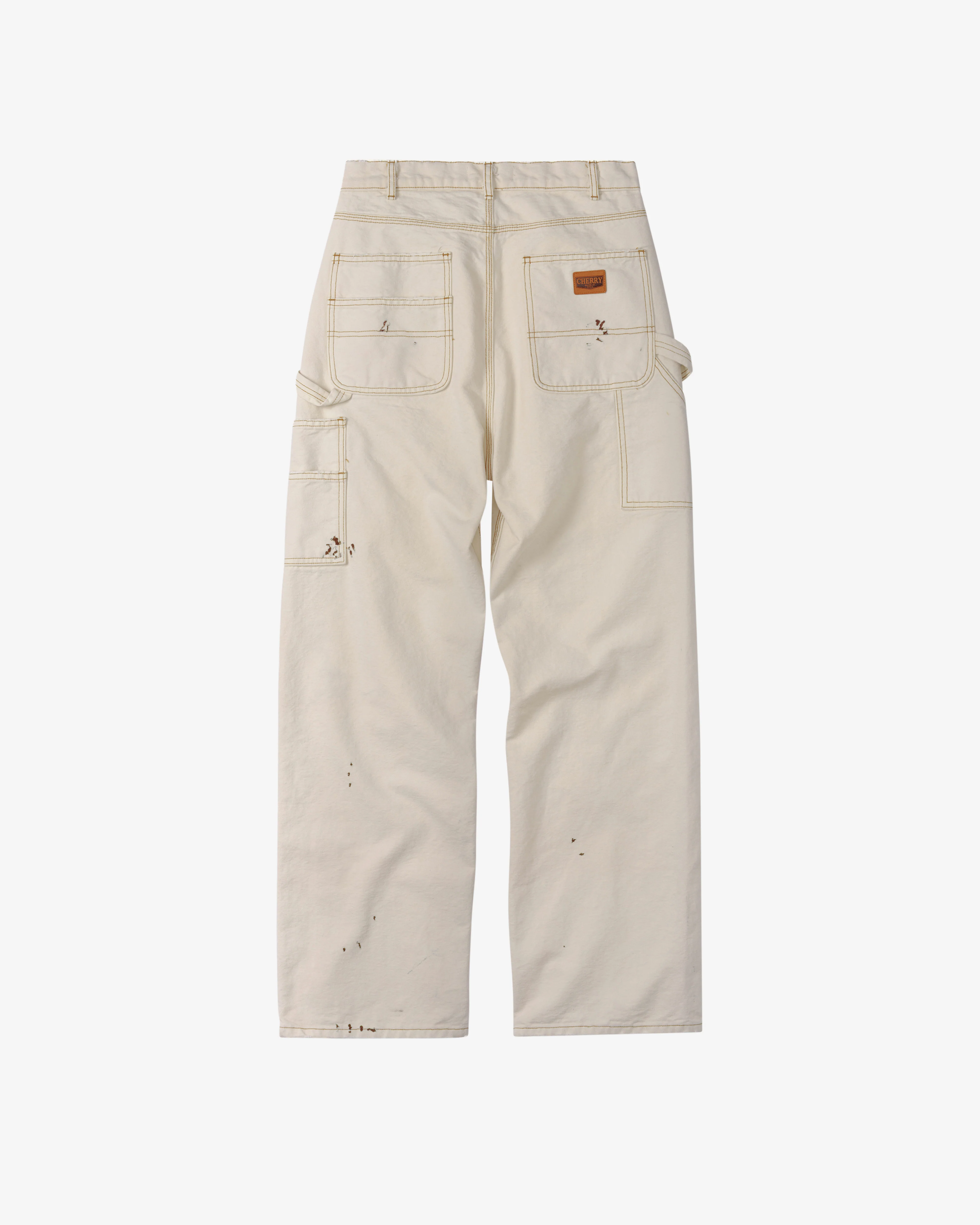 Cherry Los Angeles - Men's Denim Carpenter Pant - (Vintage White) view 2, Click to Zoom in