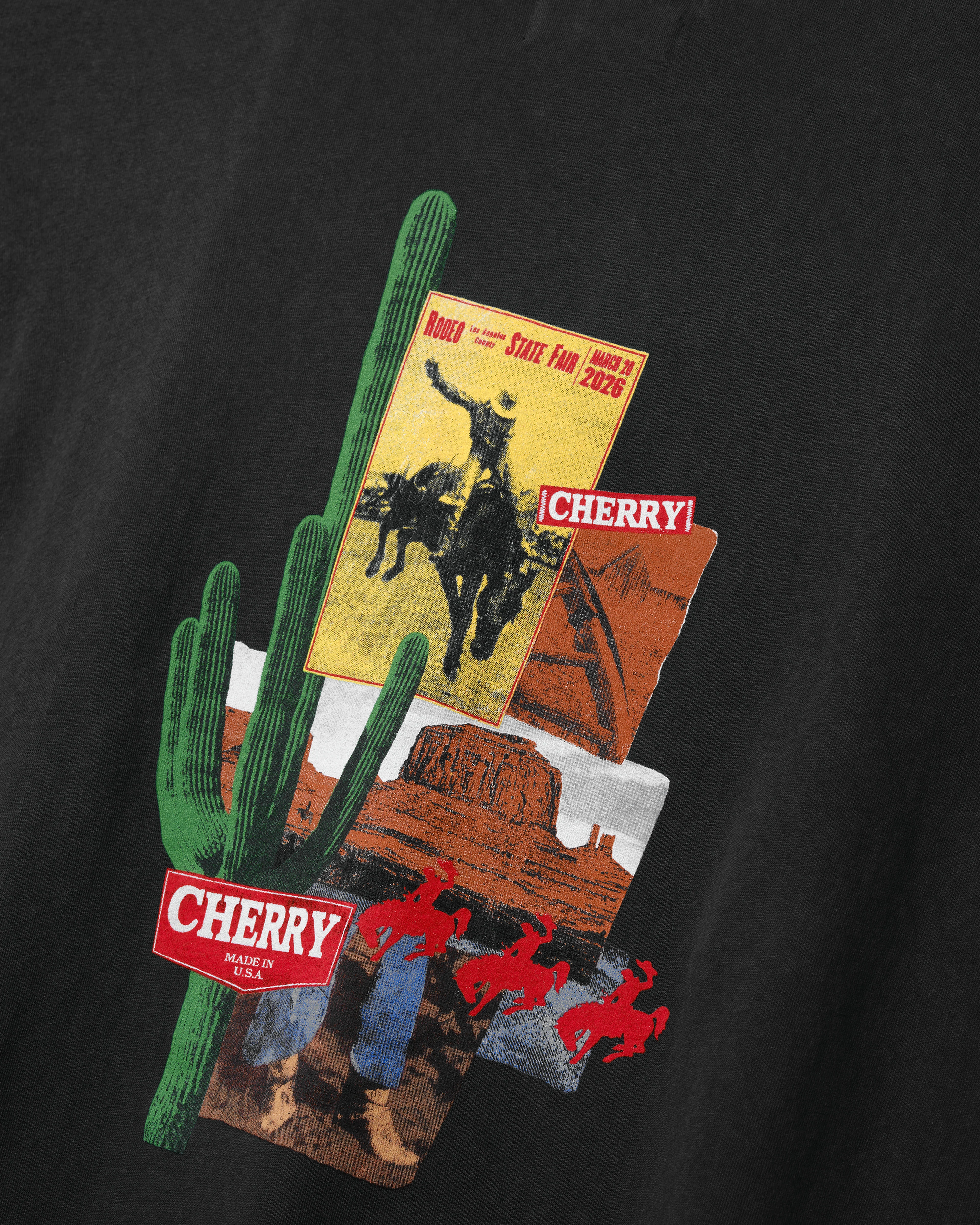 Cherry Los Angeles - Men's Desert Boxy T-Shirt - (Vintage Black)