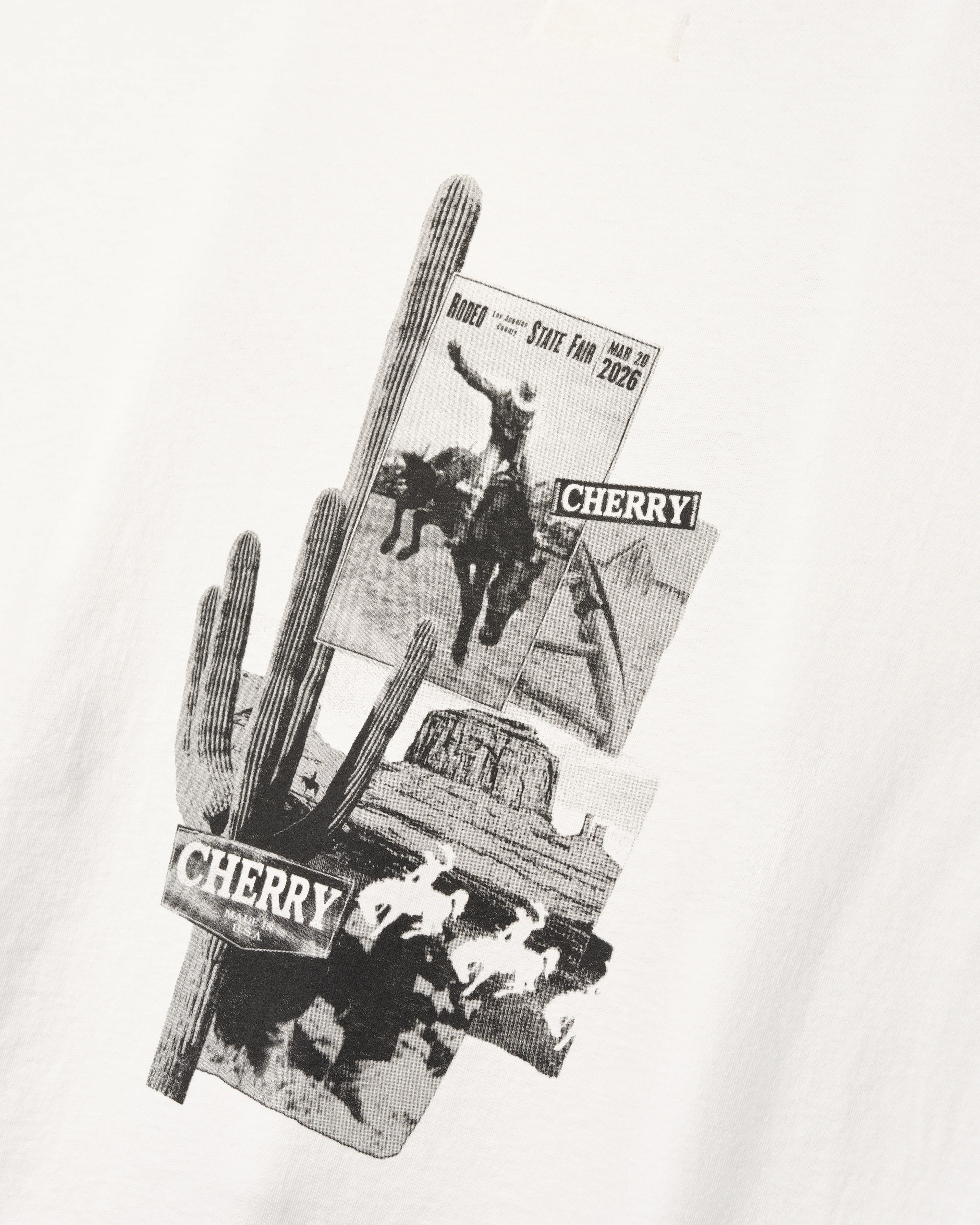 Cherry Los Angeles - Men's Desert Boxy T-Shirt - (Vintage White) view 3, Click to Zoom in