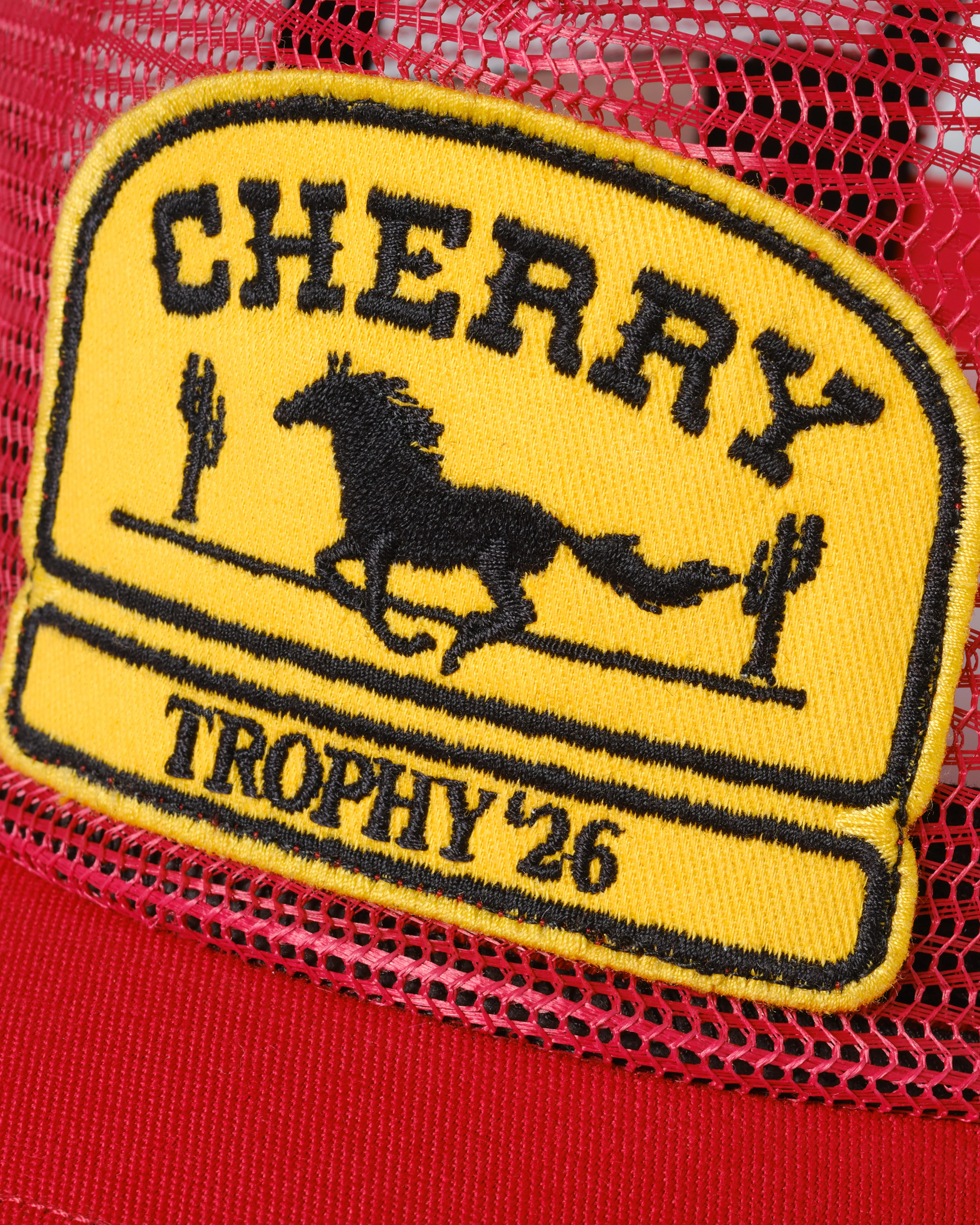 Cherry Los Angeles - Men's Mesh 5 Panel Trucker - (Red) view 3, Click to Zoom in