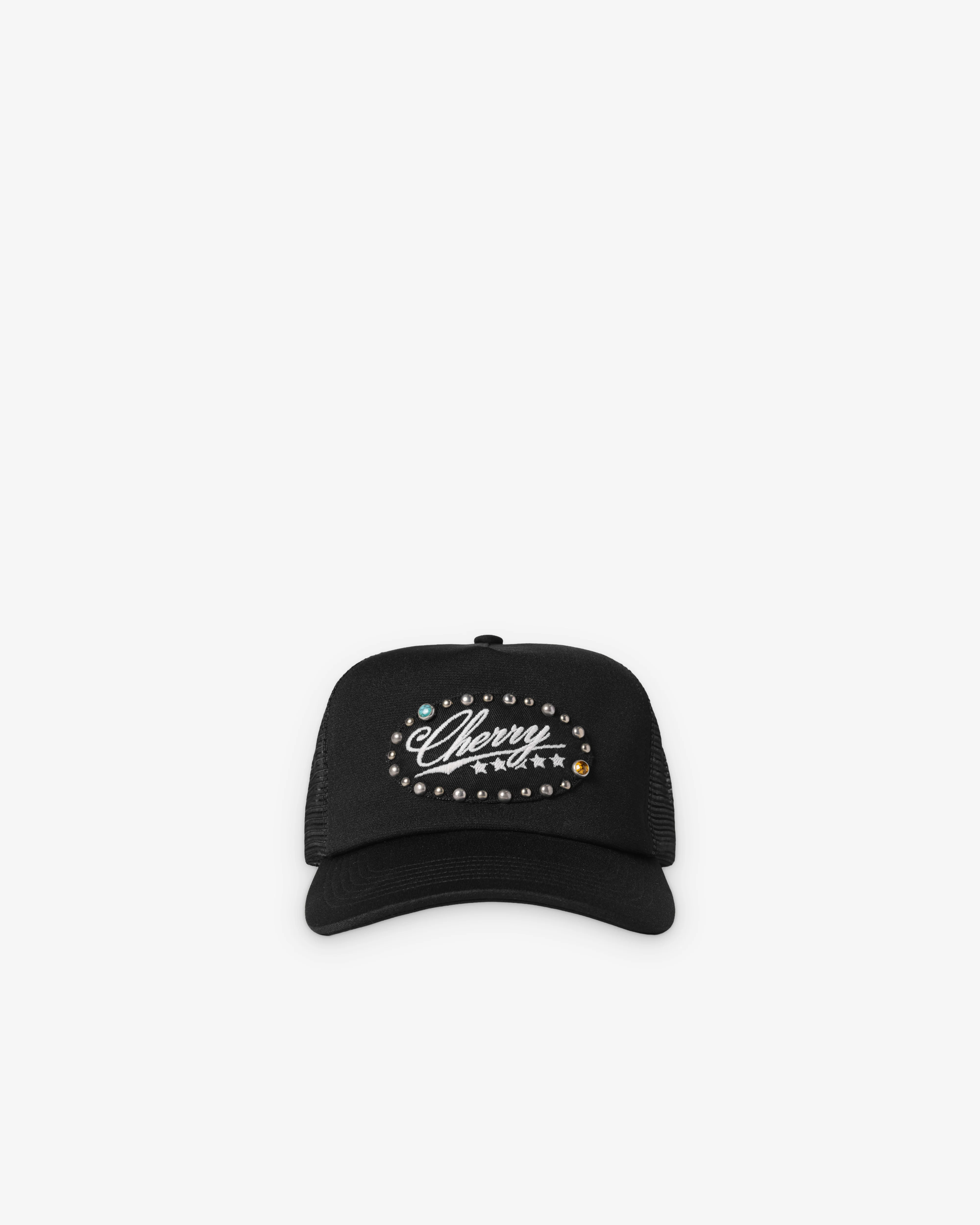 Cherry Los Angeles - Men's Five Star Studded Trucker - (Black)