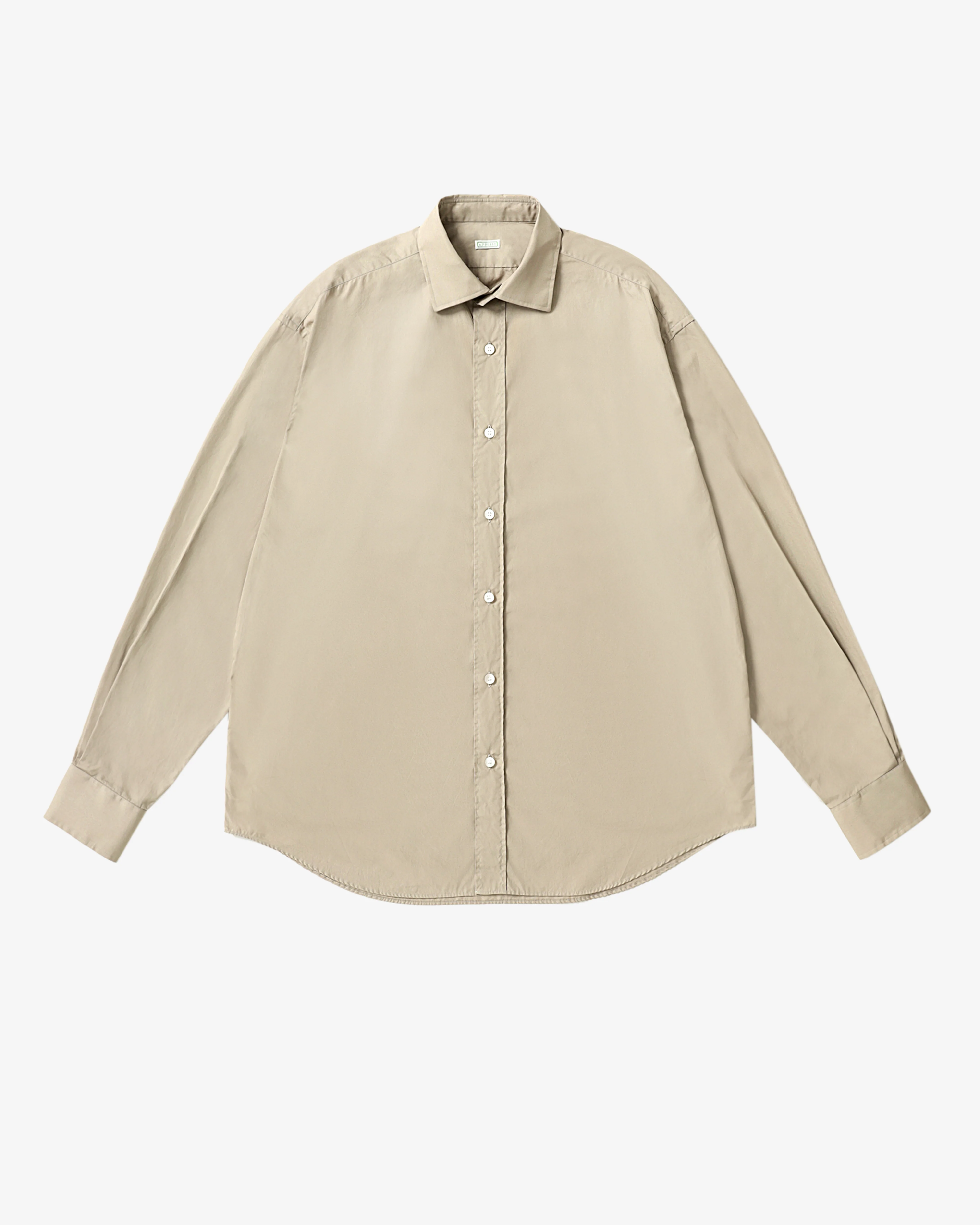 A.Presse - Men's Spread Collar Shirt - (Beige)