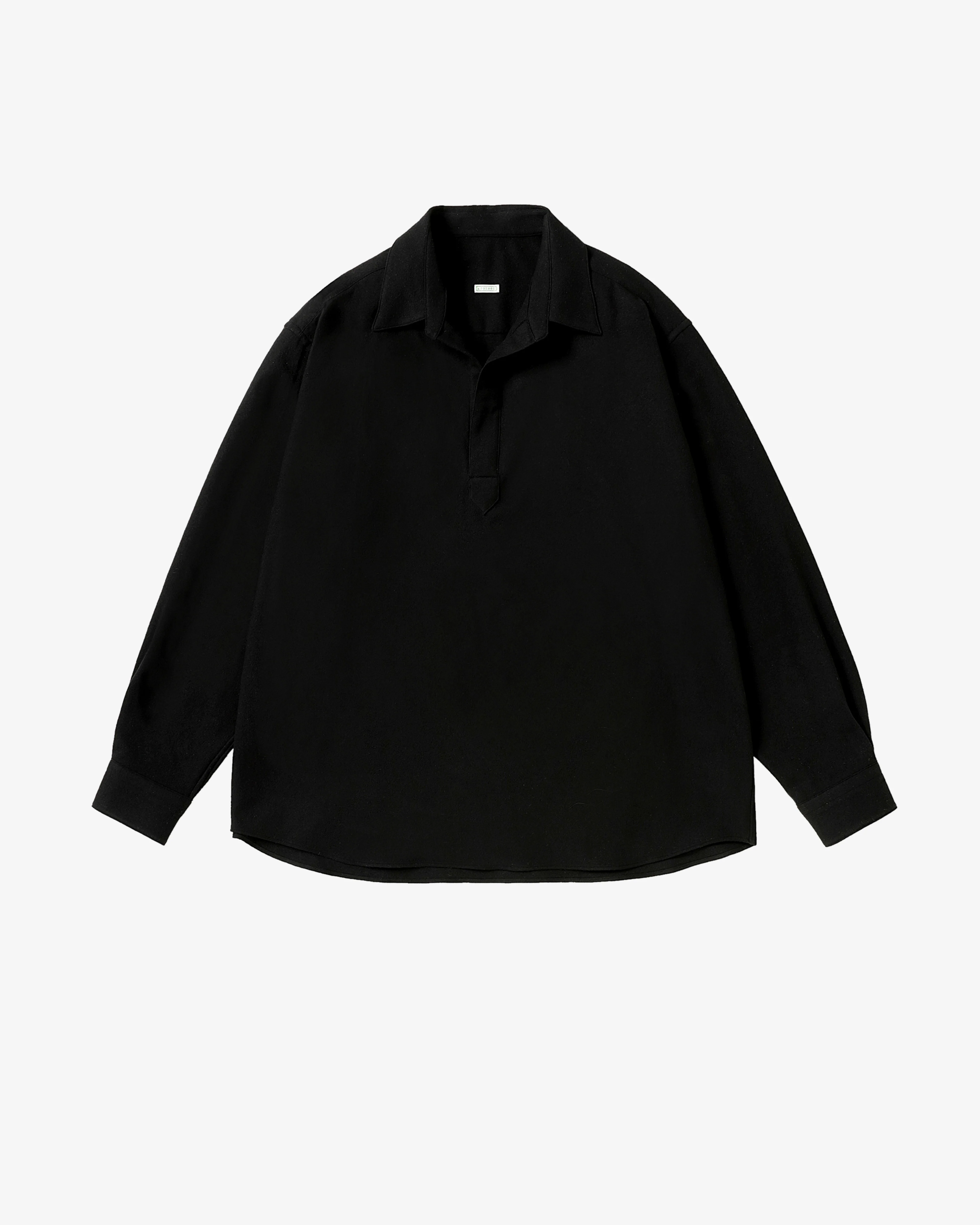 A.Presse - Men's Wool Skipper Shirt - (Black)