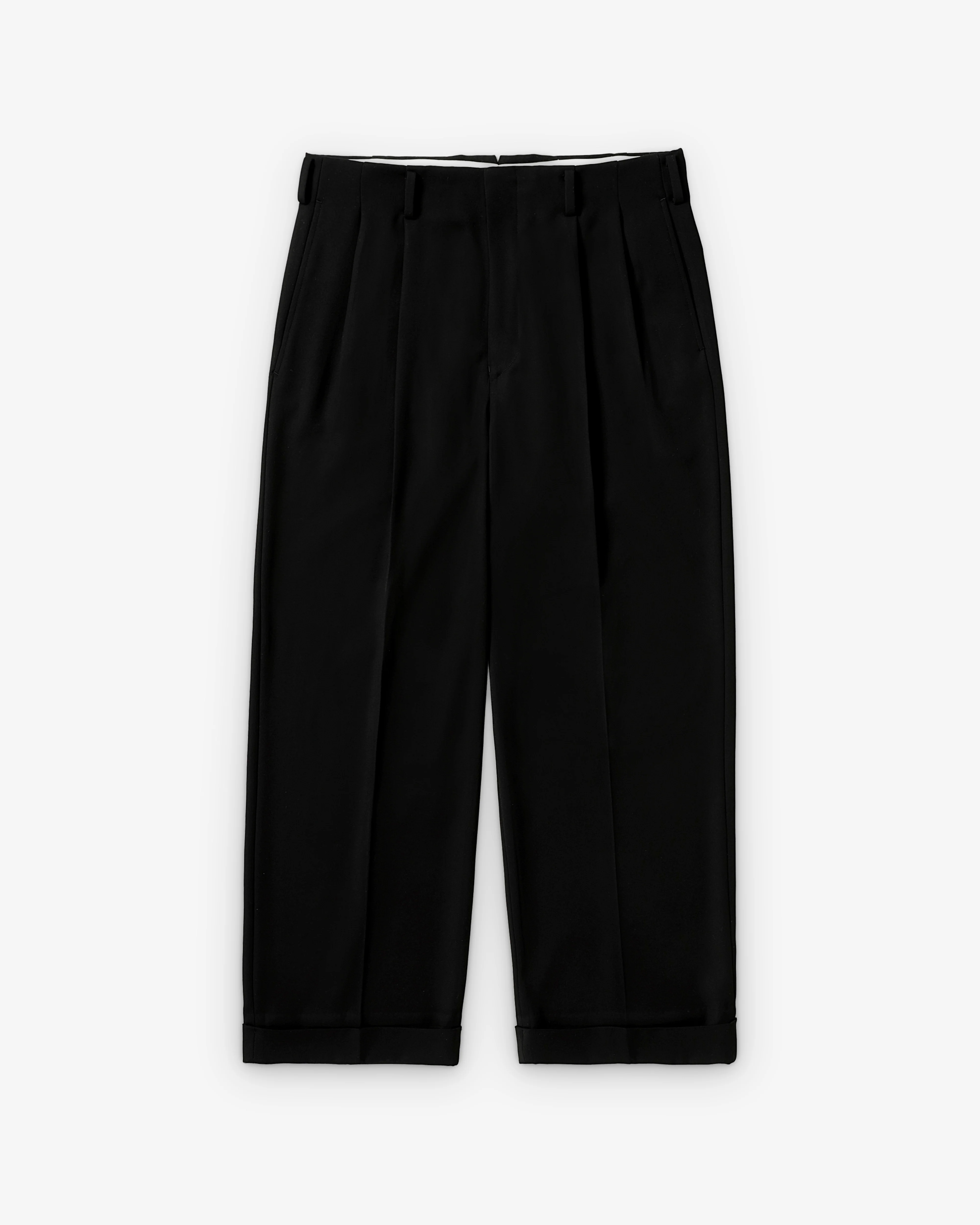 A.Presse - Men's Wide Tapered Trousers - (Black)