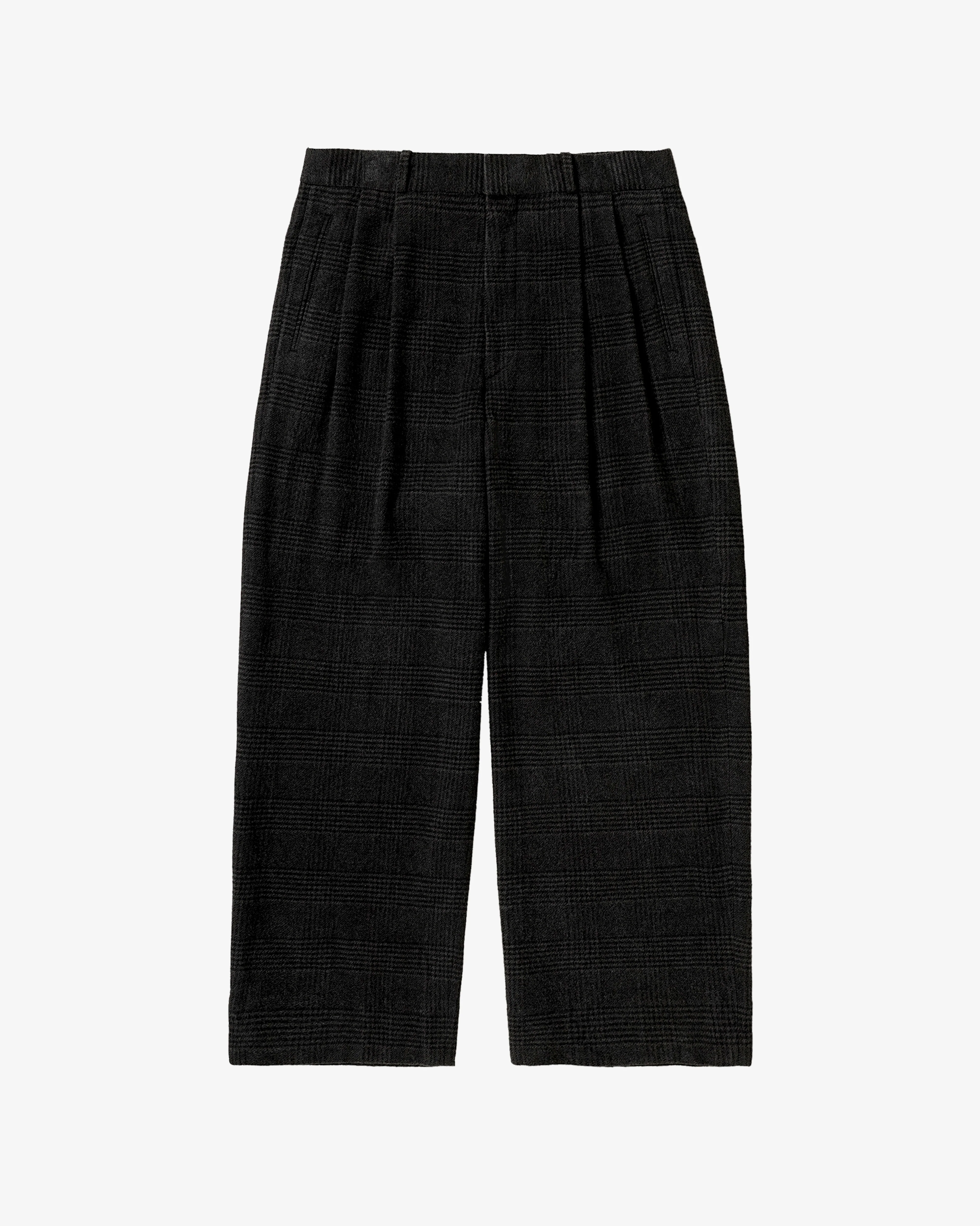 A.Presse - Men's Washed Cashmere Silk Trousers - (Charcoal)