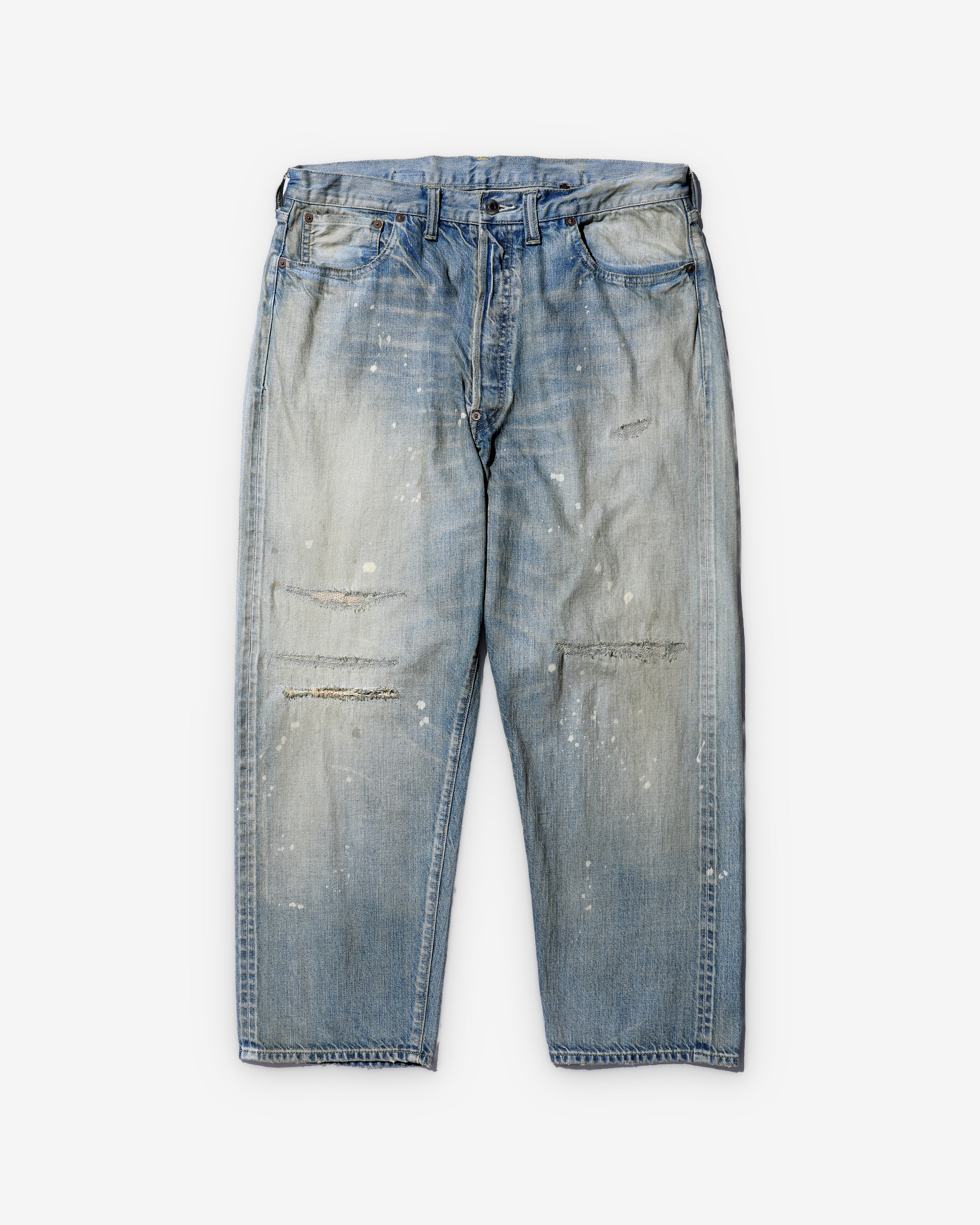A.Presse - Men's No.37 Washed Wide Denim Pants - (Bleach)