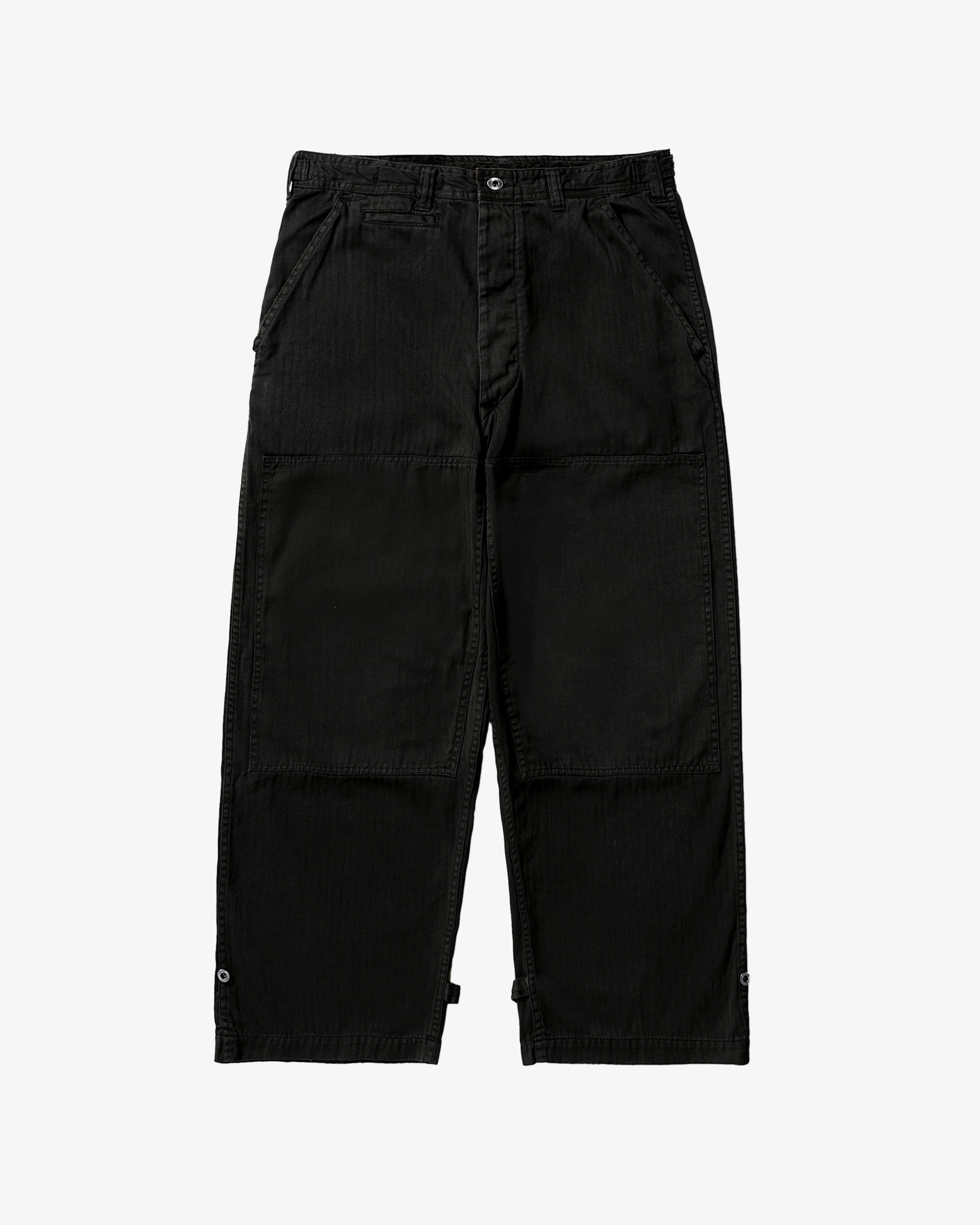 A.Presse - Men's Military Double Knee Trousers - (Black)