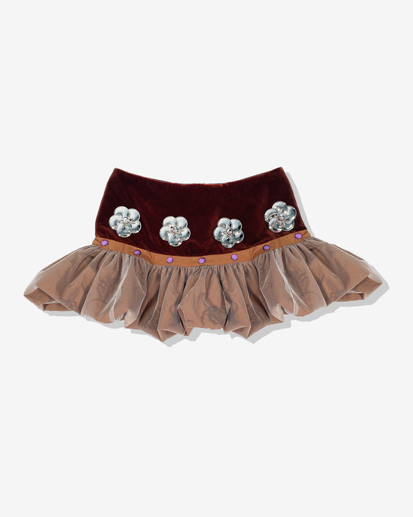 Chopova Lowena - Women
s Super Mini Combo Skirt - (Brown/Purple)