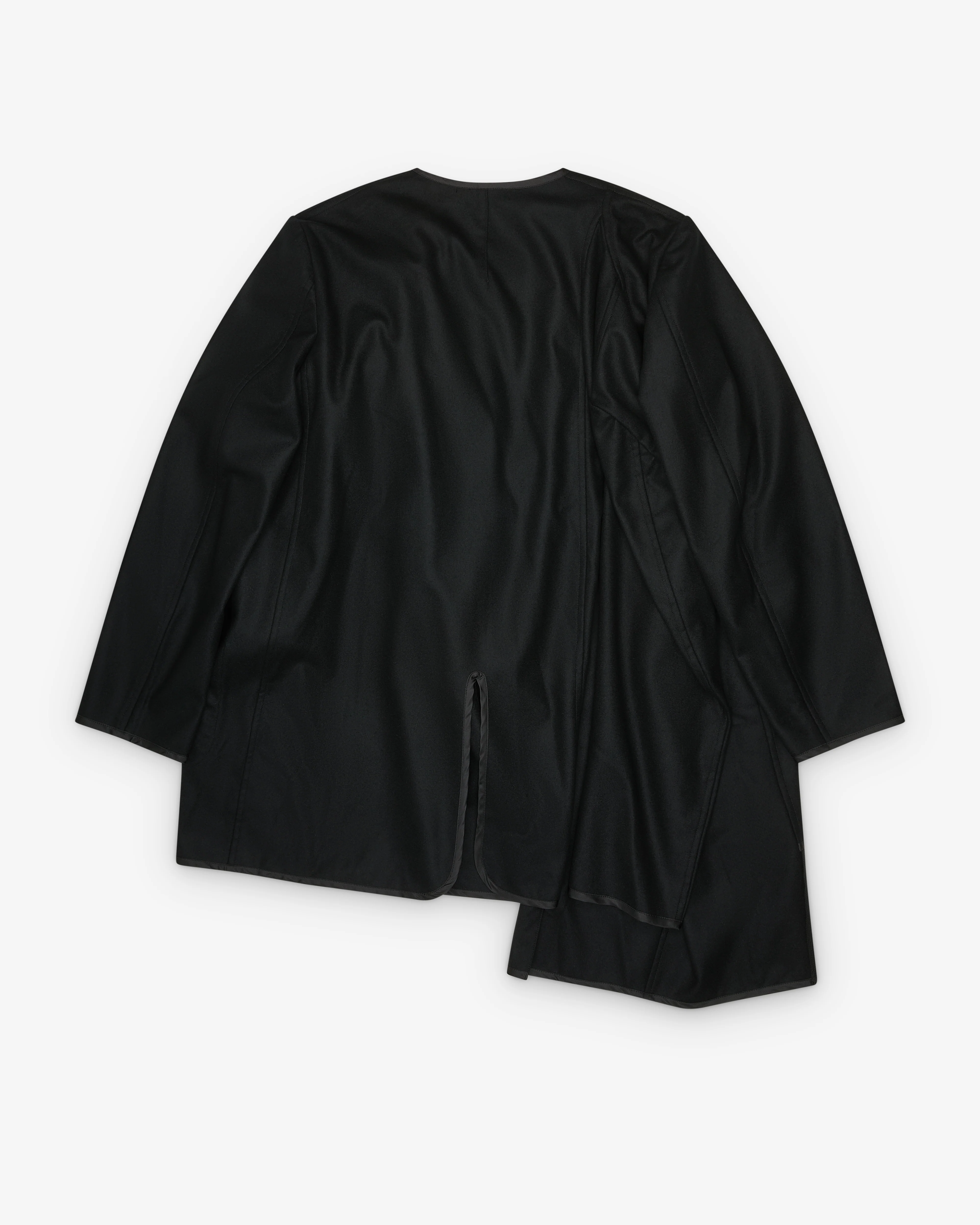 Black Comme des Garçons - Waterfall Hem Coat - (Black)