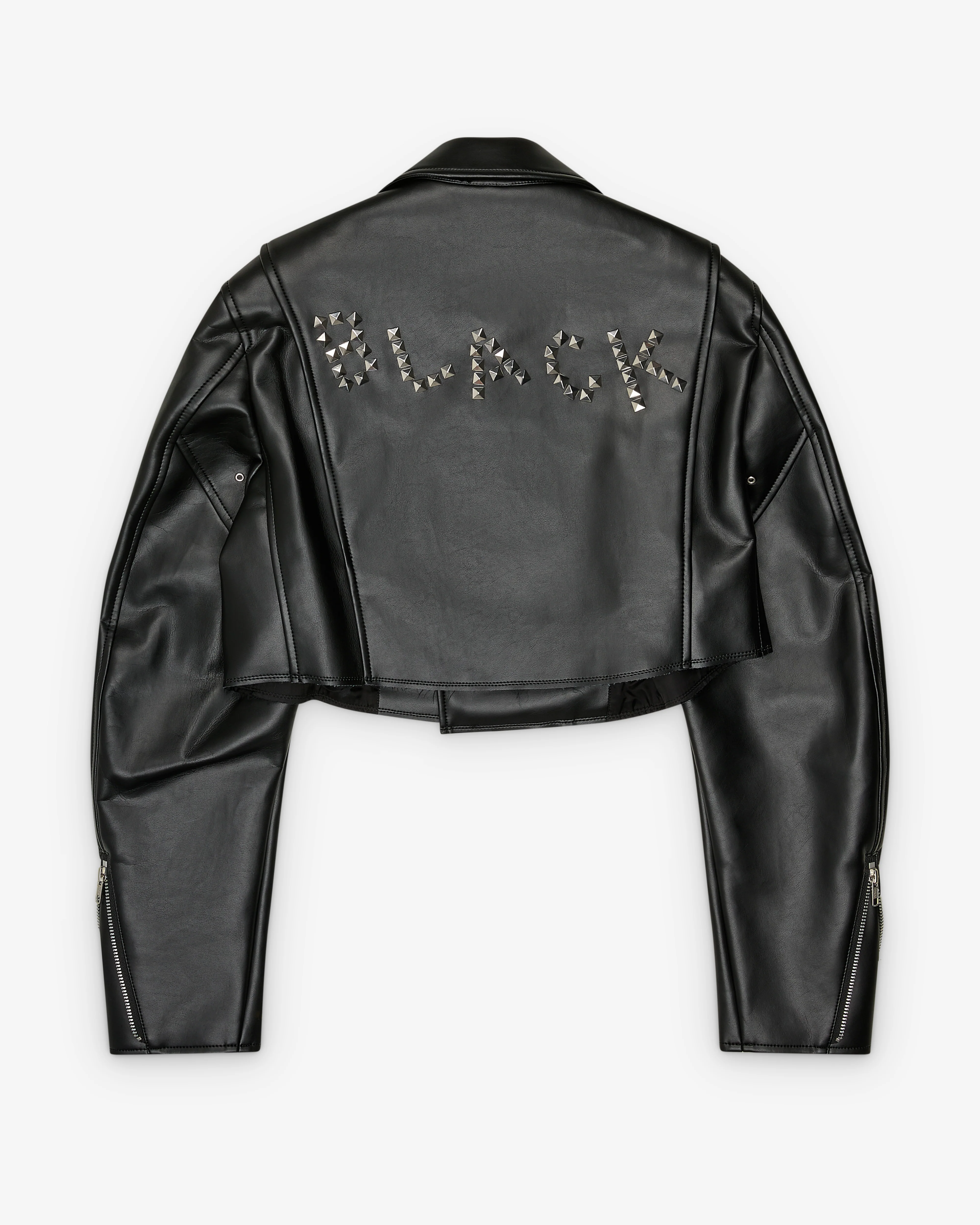 Black Comme des Garçons - Cropped Biker Jacket - (Black)