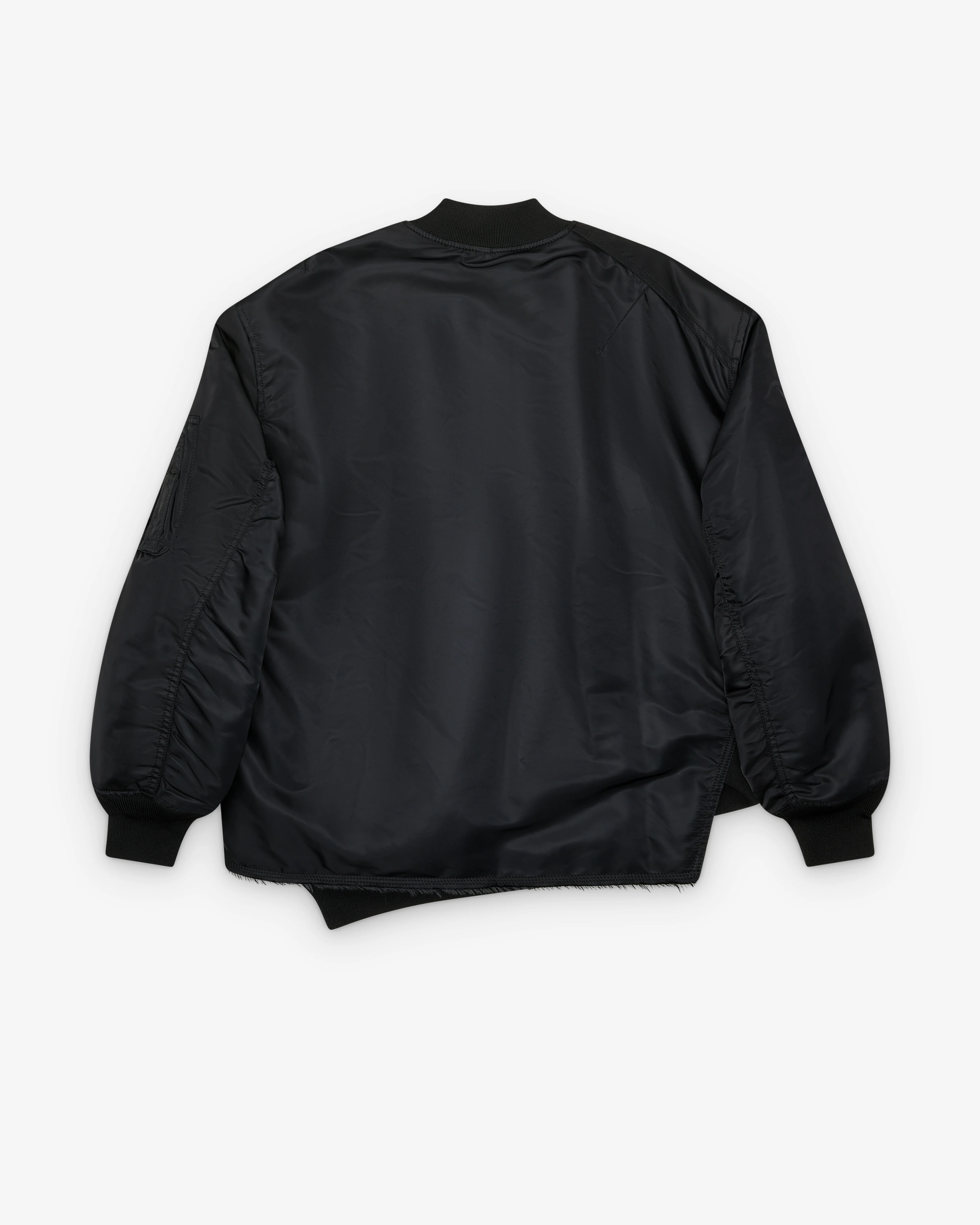 Black Comme des Garçons - Asymmetric Bomber Jacket - (Black)