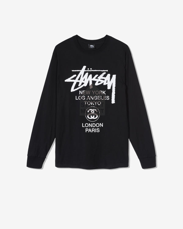 Stüssy - Men
s DSM World Tour Long Sleeve T-Shirt - (Black)