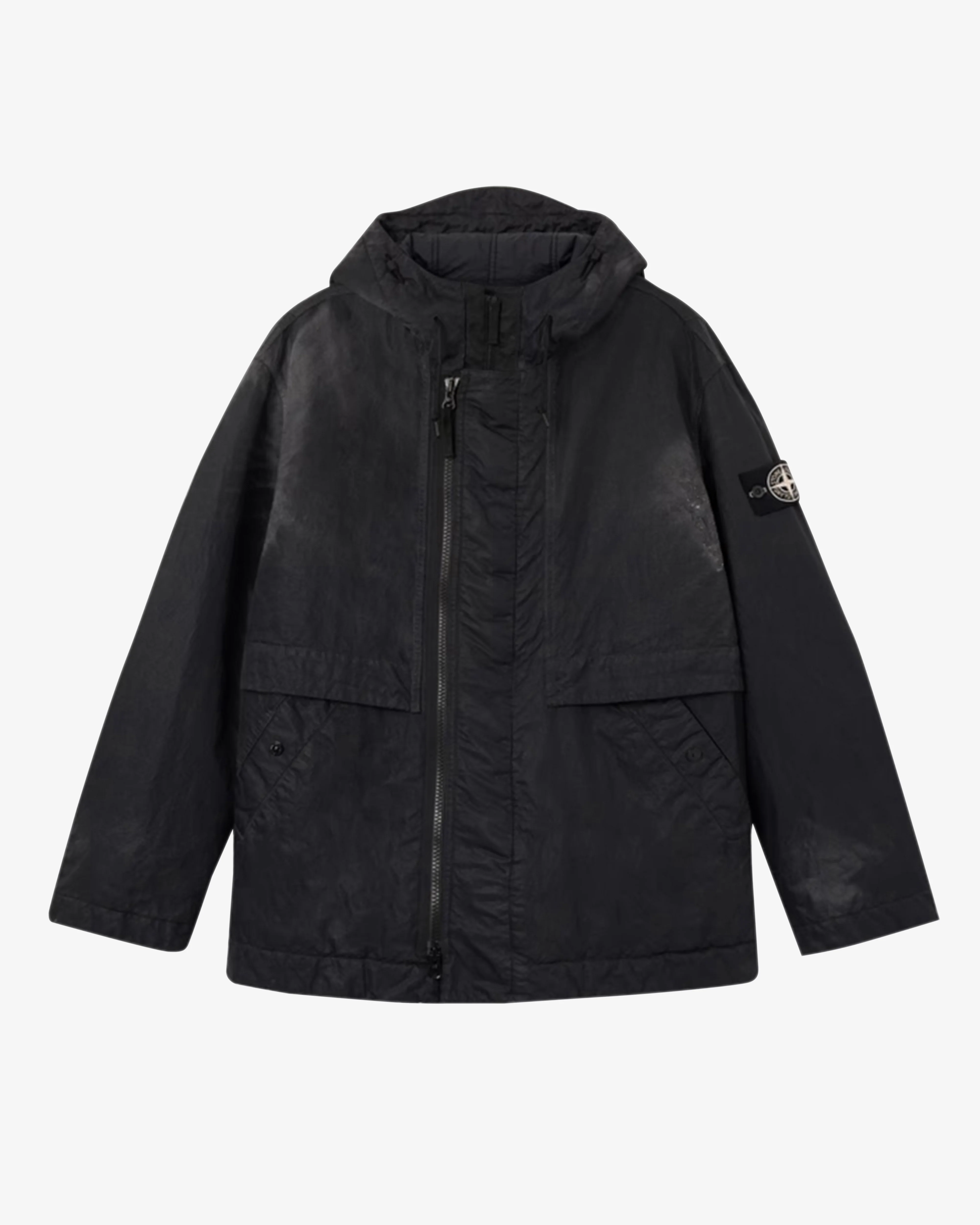 Stone Island - Men's Dense Nylon T-C Hand Sprayed Reflective Jacket - (Black)