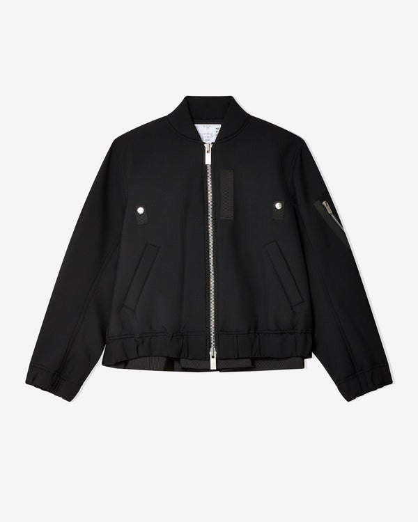 sacai - Women
s Pleated Bomber Jacket - (Black)