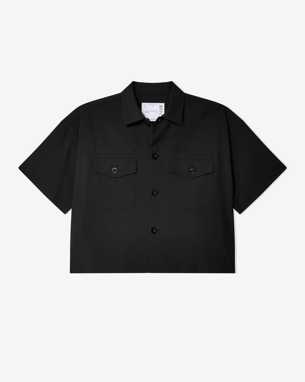 sacai - Women
s Short Sleeve Shirt - (Black)