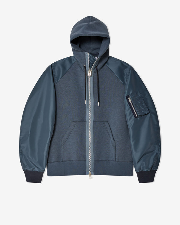 sacai - Men
s Hooded Sweatshirt - (Blue Gray)