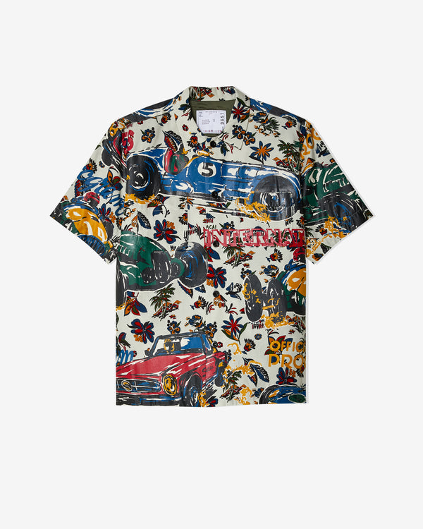 Sacai - Men
s Car Race Tropical Shirt - (Ivory)