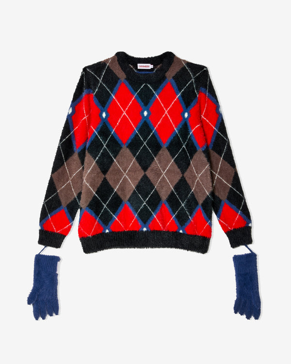 Charles Jeffrey - Men
s Fluffy Gloves Sweater - (Brown)