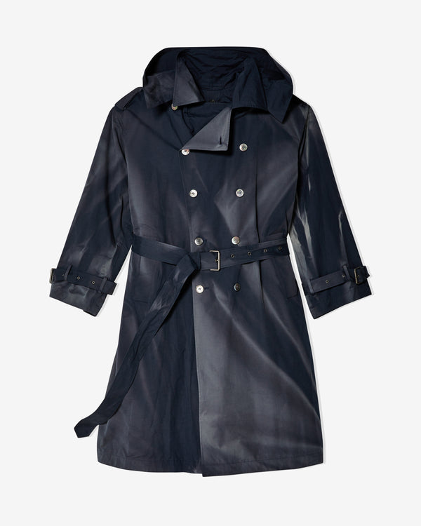 JiyongKim - Men
s Sub-Bleached Belted Trench Coat - (Navy)