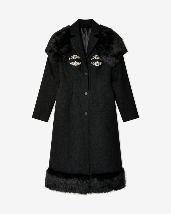 Simone Rocha - Women
s Long Sculpted Coat - (Charcoal)