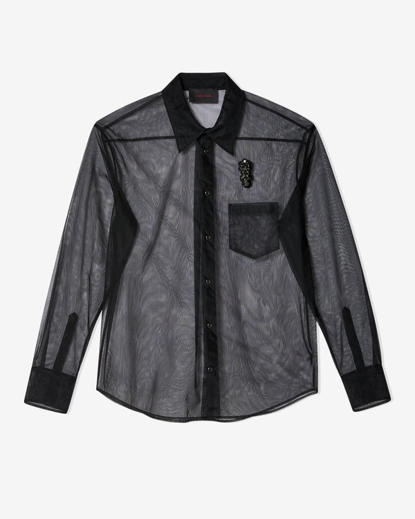 Simone Rocha - Men
s Sheer Classic Fit Shirt - (Black)